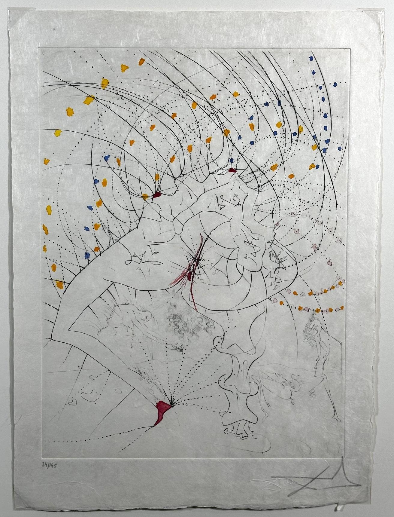 Salvador Dalí Abstract Print – La Venus aux Fourrures Damenblatt Lady Leaf