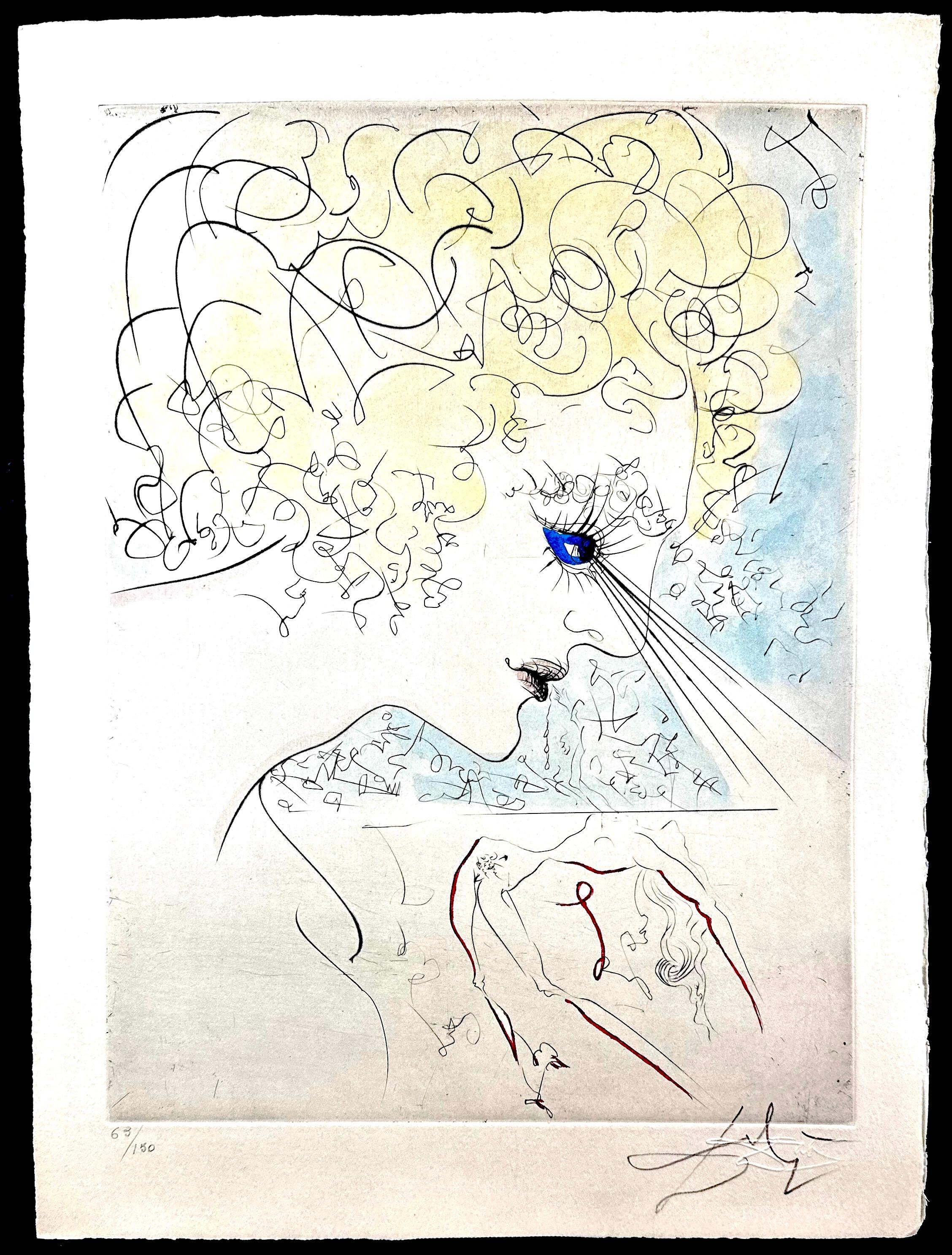 Salvador Dalí Figurative Print - La Venus aux Fourrures The Head