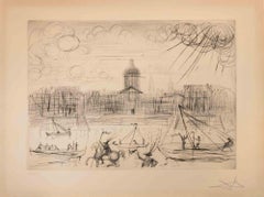 L'Académie de Paris - Etching - 1971