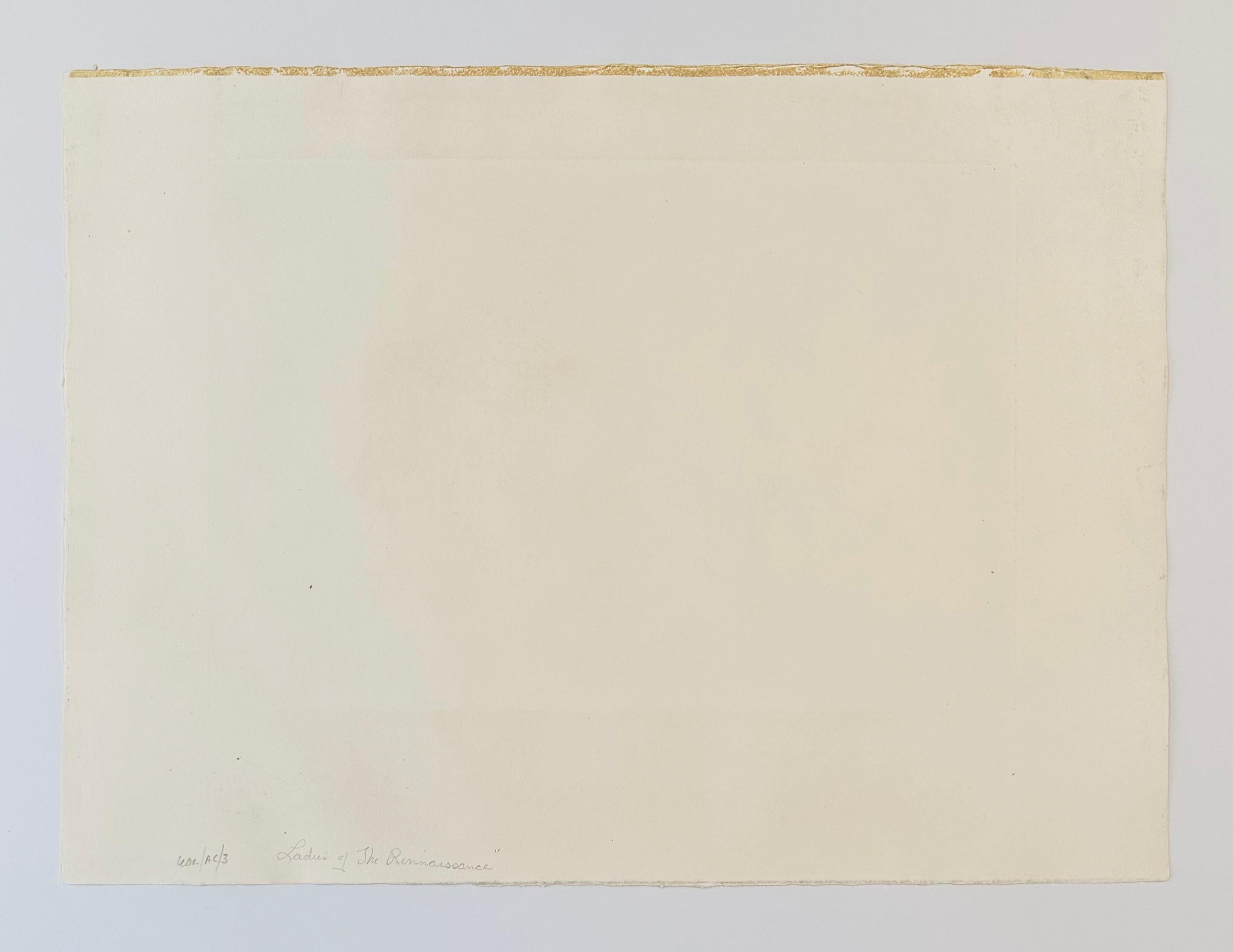 Artist: Salvador Dali
Title: Ladies of the Renaissance
Medium: Drypoint and aquatint in color on paper
Year: 1971
Edition: IV/L
Sheet Size: 22 7/8