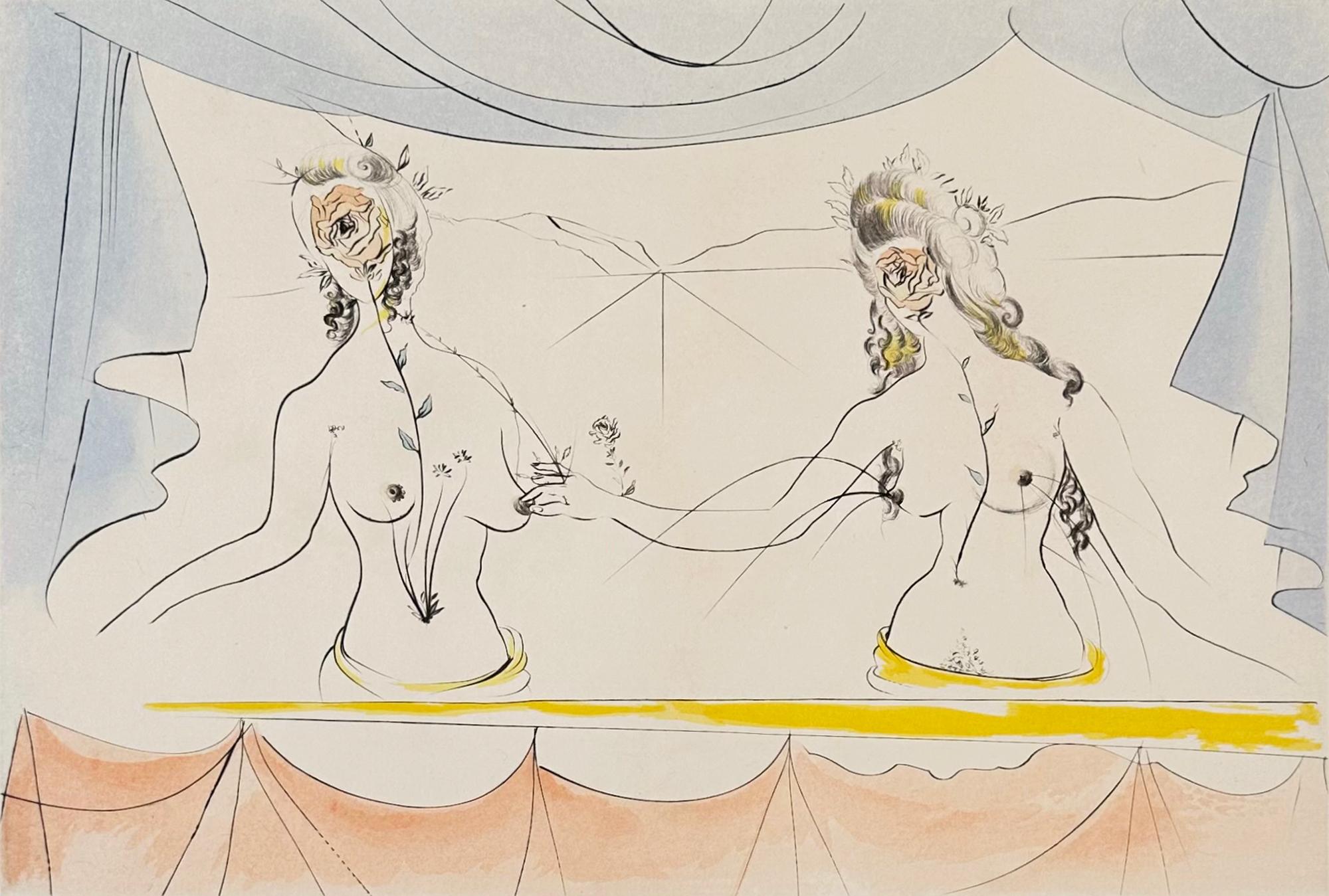 Salvador Dalí Nude Print - Ladies of the Renaissance