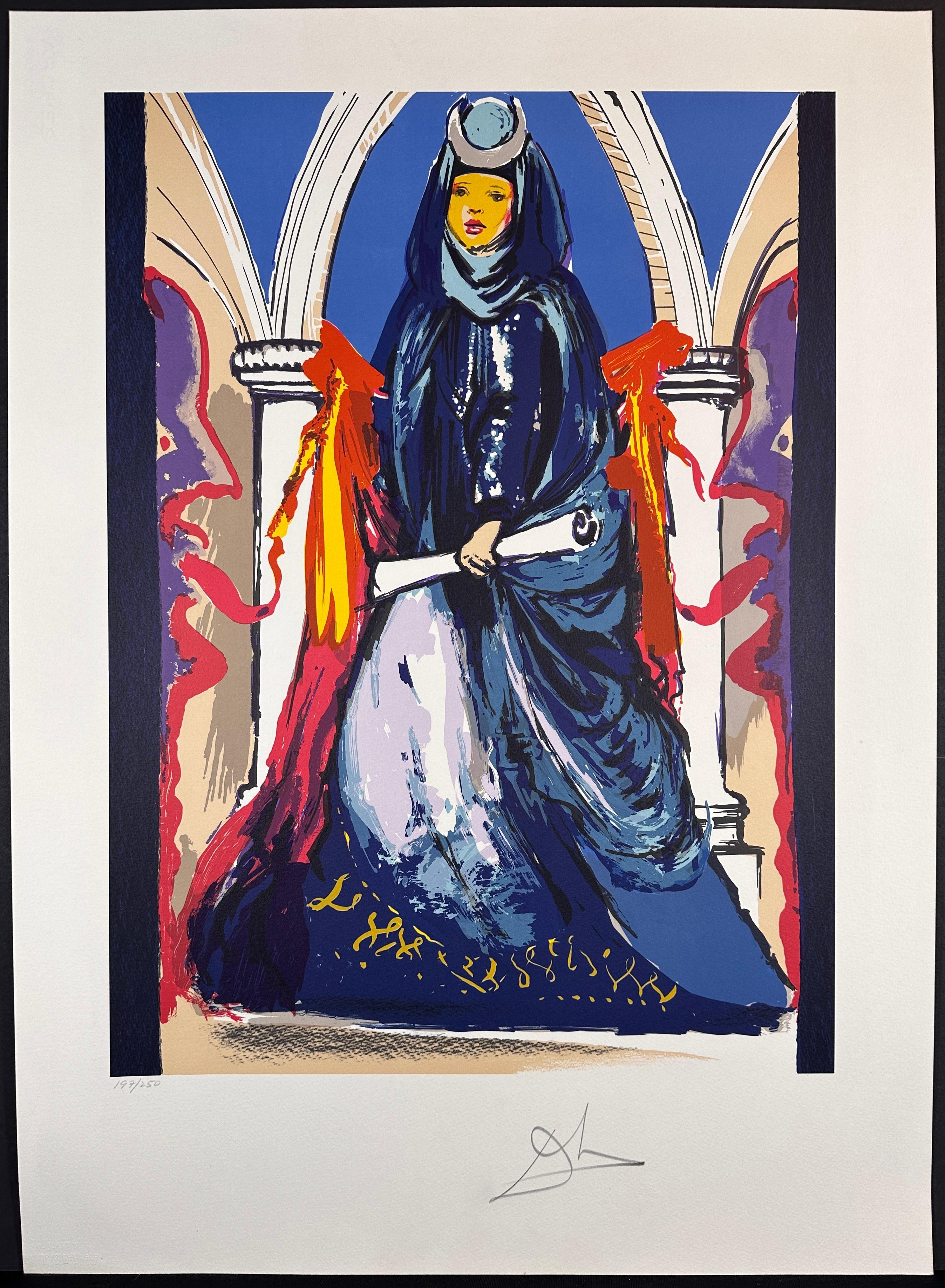 Salvador Dalí Figurative Print - Lady Blue