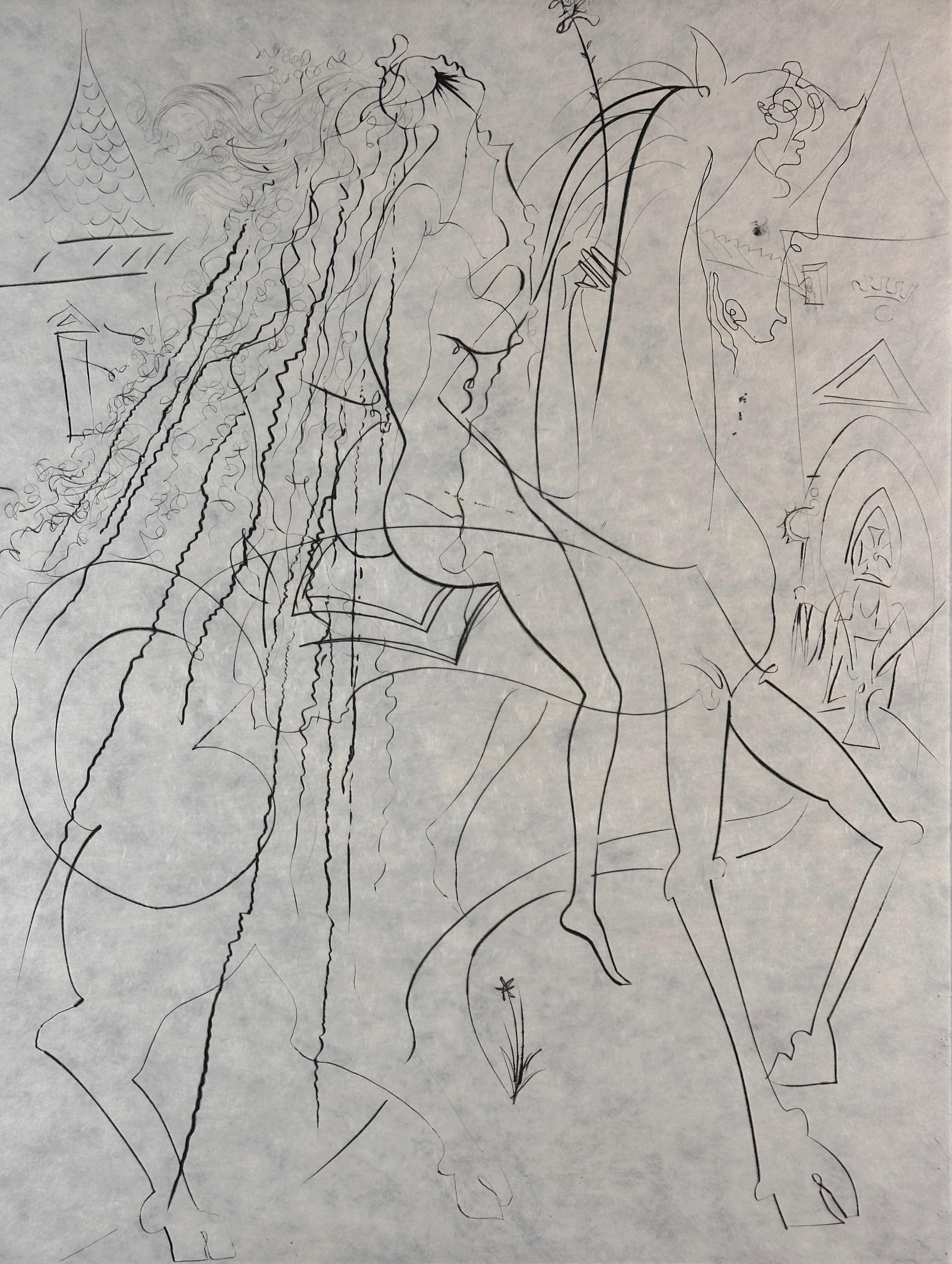 Lady Godiva - Print by Salvador Dalí