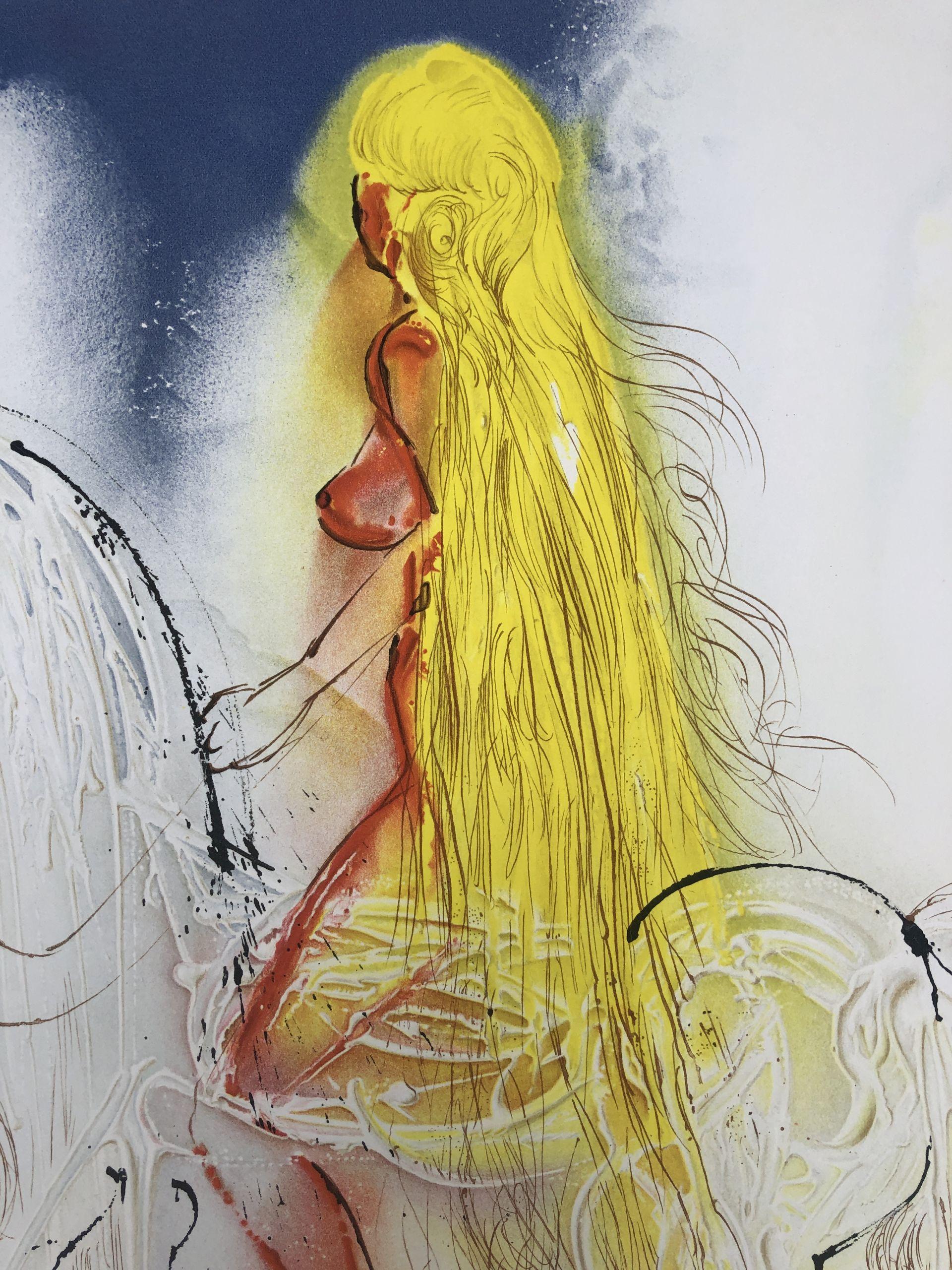 Lady Godiva - Original Lithograph Handsigned Numbered - Print by Salvador Dalí