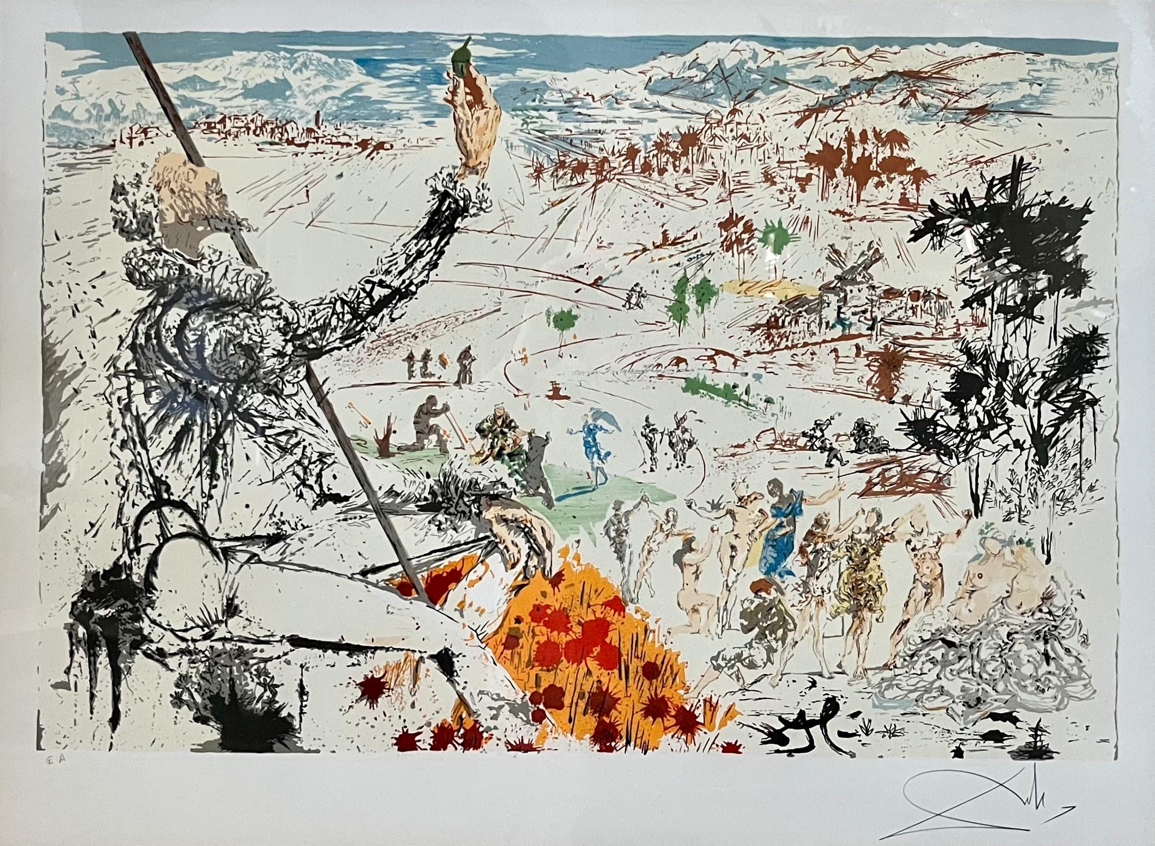 L'Âge d'Or - Surrealist Lithograph, E.A., Framed, 1950s
