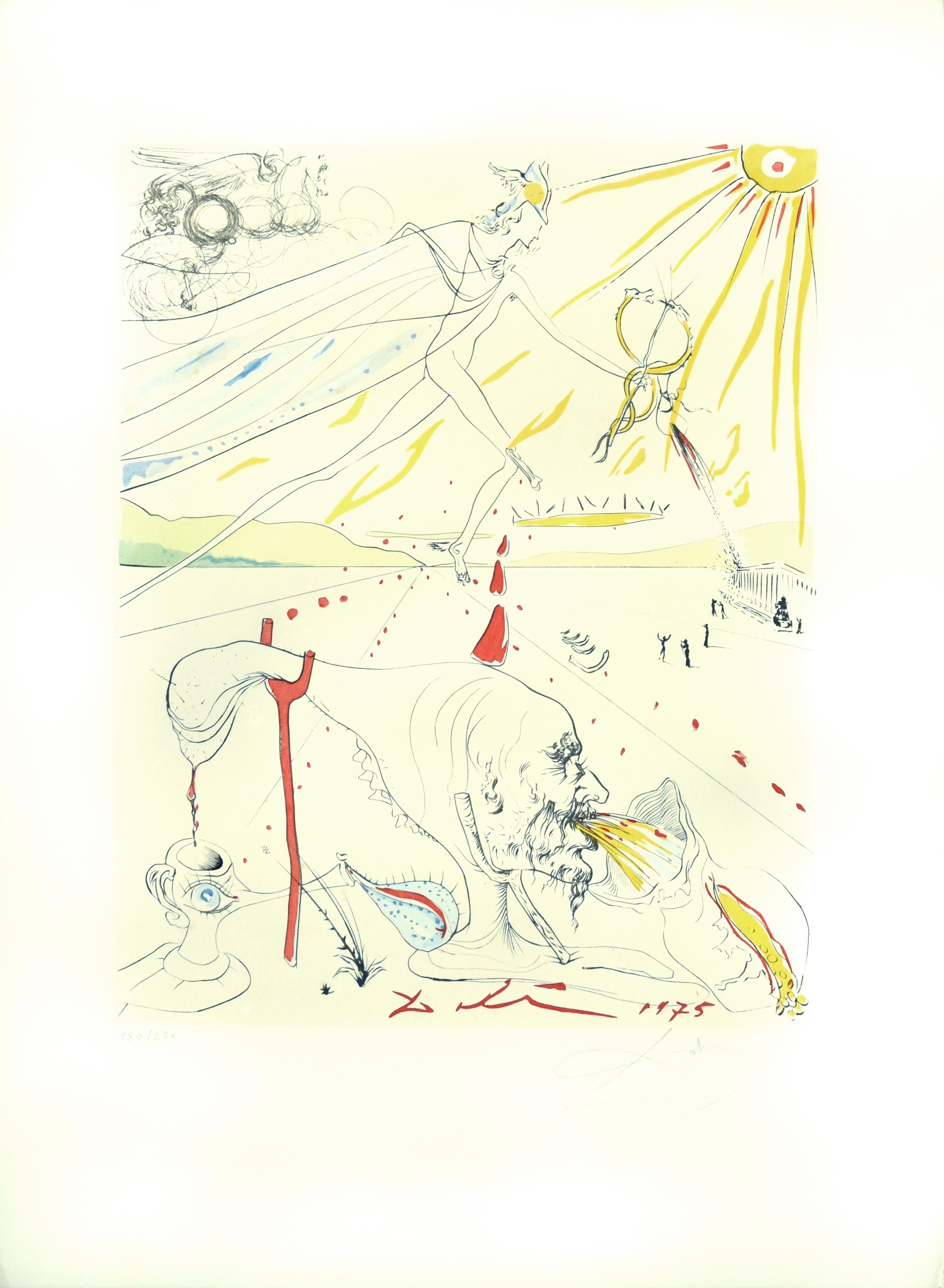 Salvador Dalí Print - L
Alchimie - Original Etching and Drypoint by Salvador Dalì - 1975