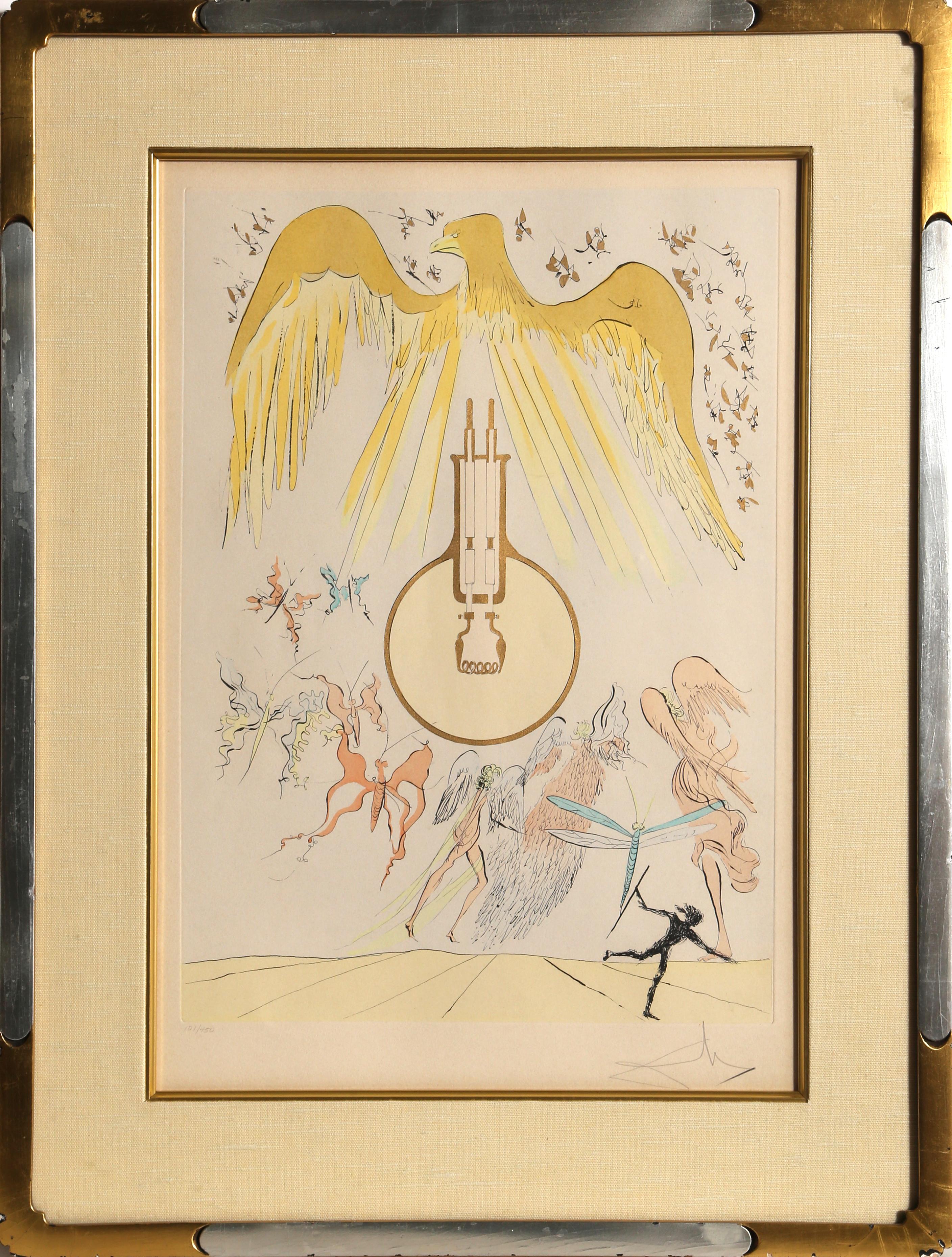 L'Ampoule Incandesence from Homage to Leonardo Da Vinci - Print by Salvador Dalí