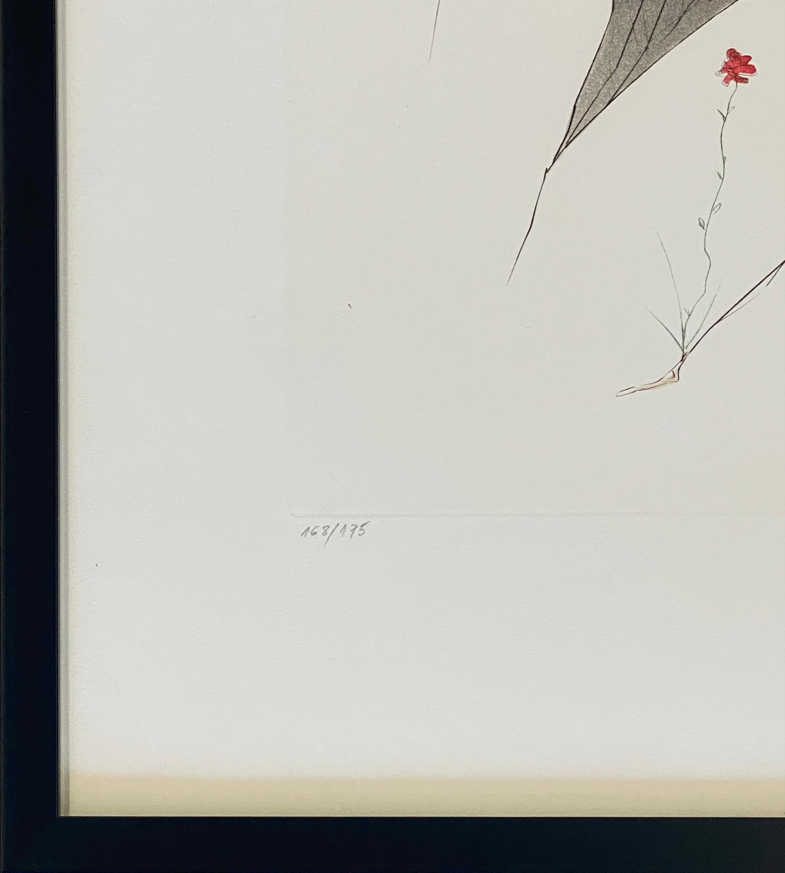 L'Ange de la Melancolie from the Aurelia Suite (Angel of Melancholy) - Gray Print by Salvador Dalí