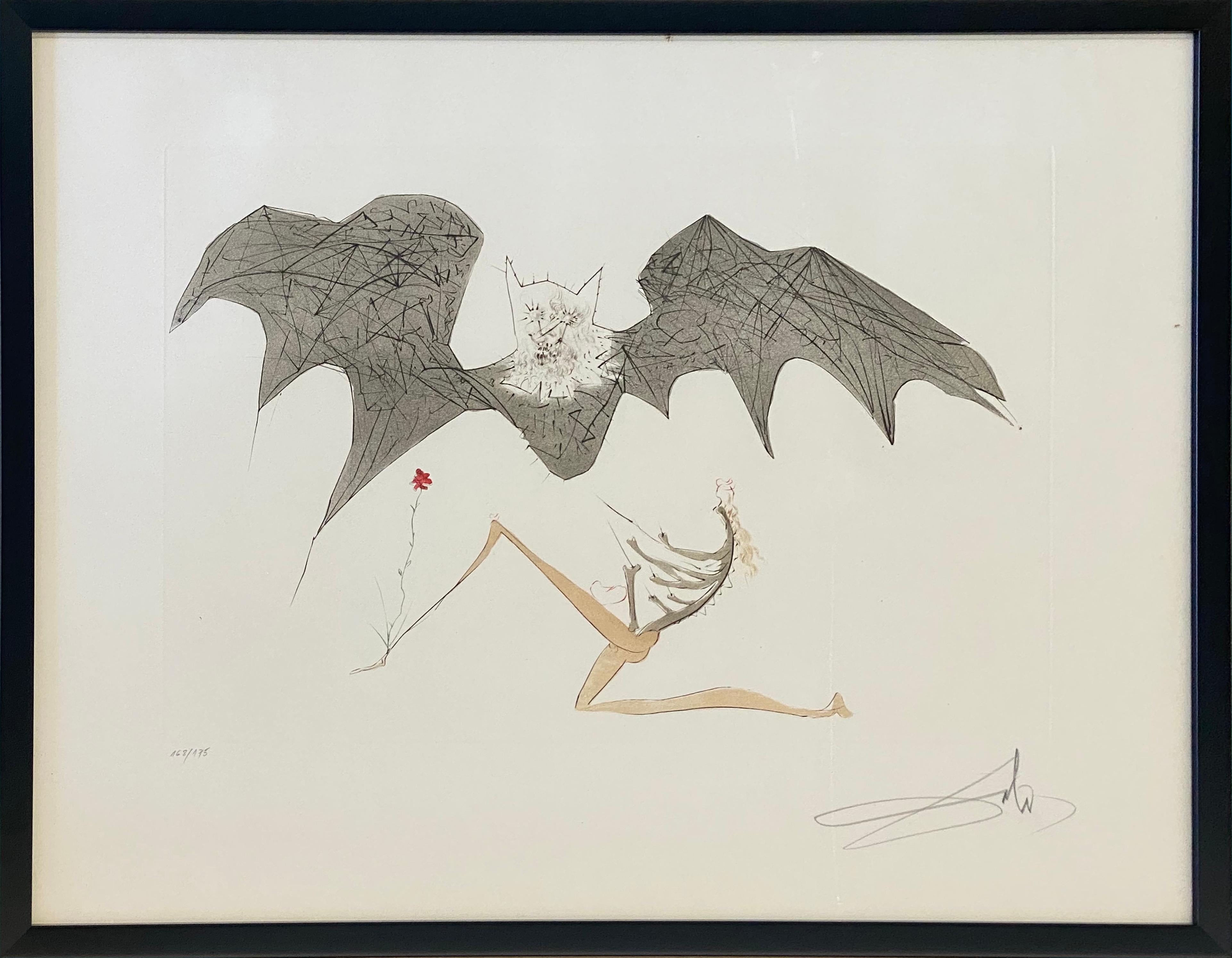 Salvador Dalí Print – L'Ange de la Melancolie aus der Aurelia-Suite (Engel der Melancholie)