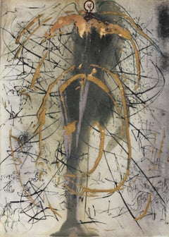 L’Ange de l’Alchimie, Surrealist Lithograph on Parchment by Salvador Dali