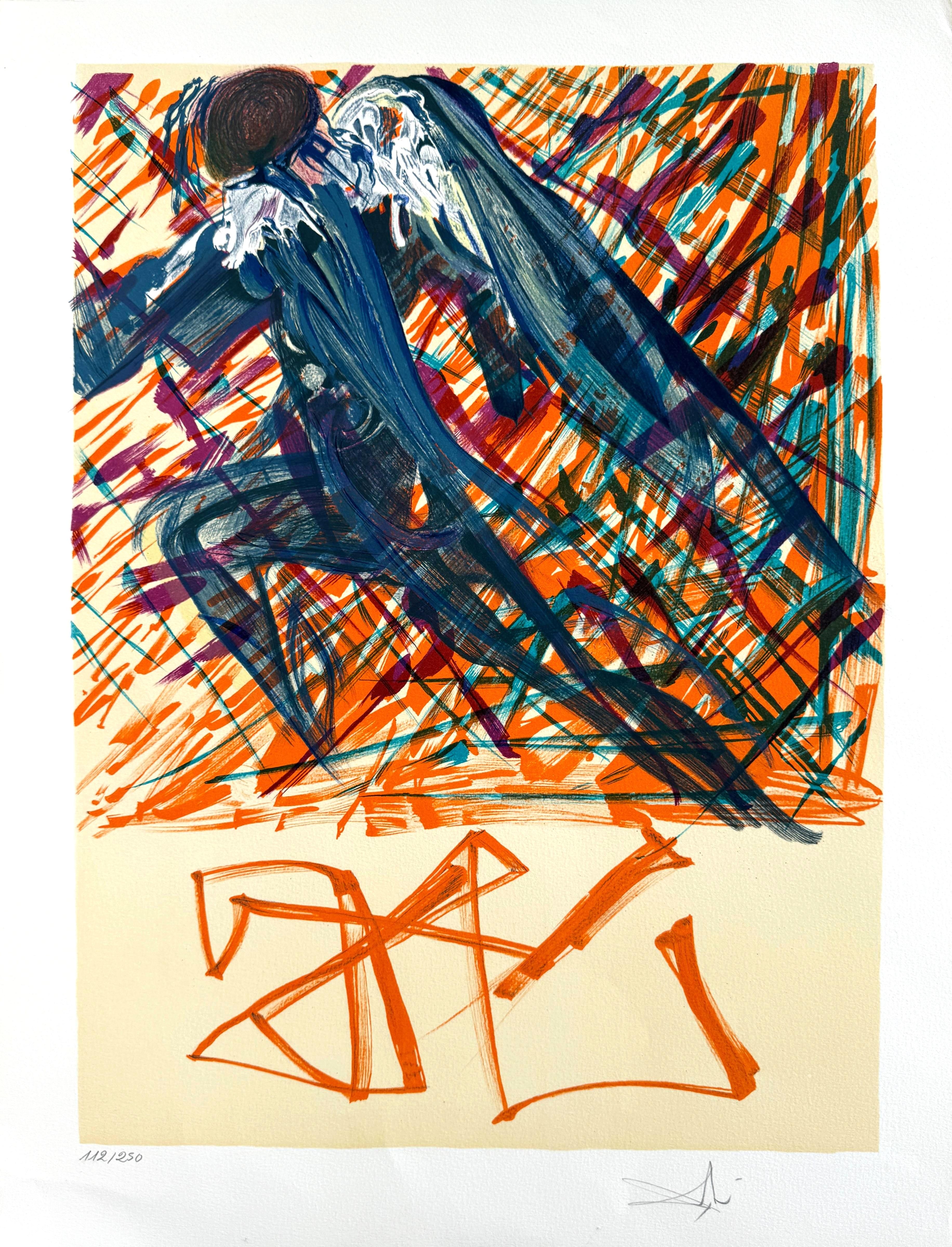 Salvador Dalí Print - The Archangel, Original Lithograph, Modern, 1973, Signed