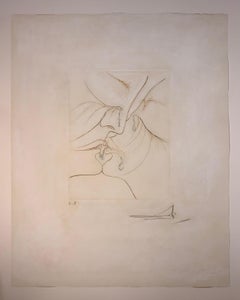 Le Baiser, Surrealist Etching