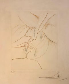 Le Baiser, Surrealist Etching