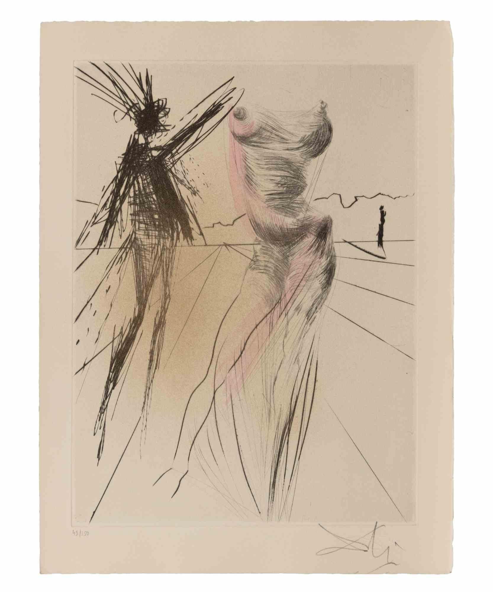 Le Buste - Etching - 1960s - Print by Salvador Dalí