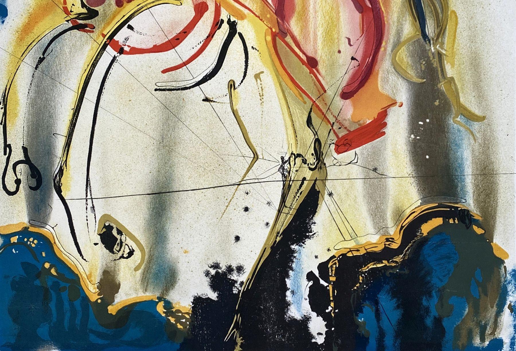 Le Cavalier Triomphant - Original Etching & Lithograph Handsigned (Field #73-12) - Surrealist Print by Salvador Dalí