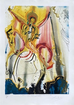 Le Cavalier Triomphant - Original Etching & Lithograph Handsigned (Field #73-12)