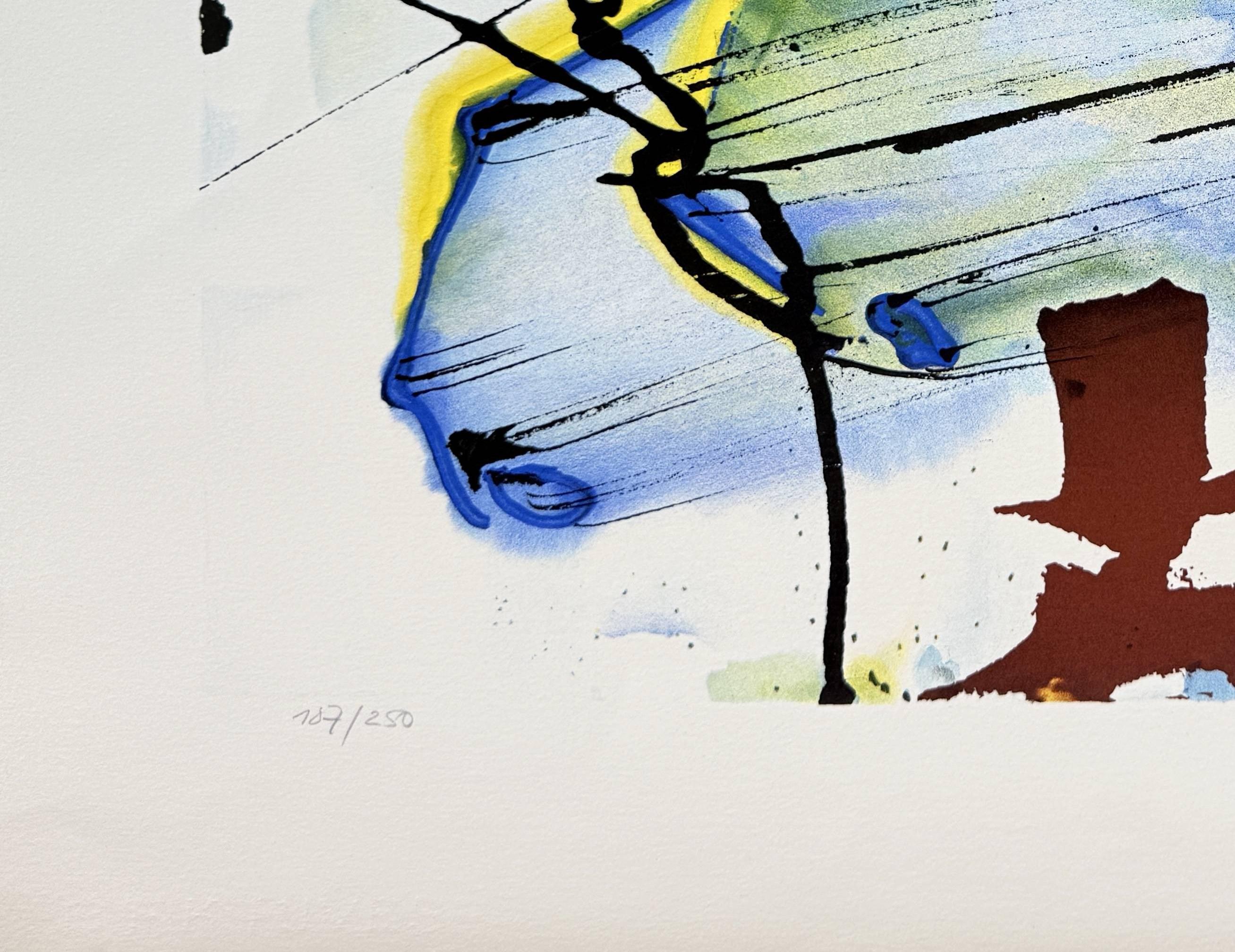 Le cheval de course - Print Grigio di Salvador Dalí