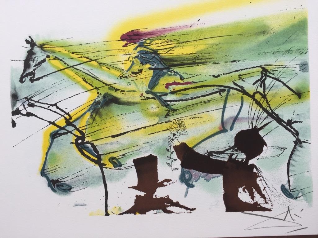 Le cheval de course - Print by Salvador Dalí