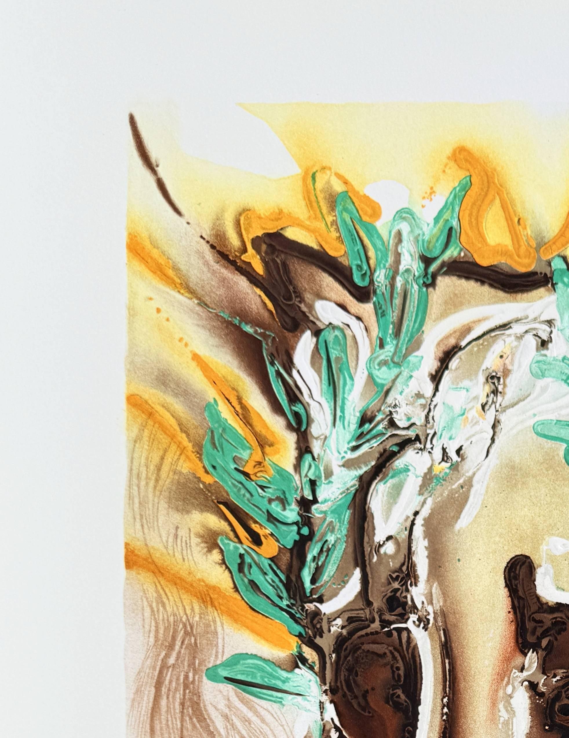 Le cheval du printemps - Beige Print par Salvador Dalí