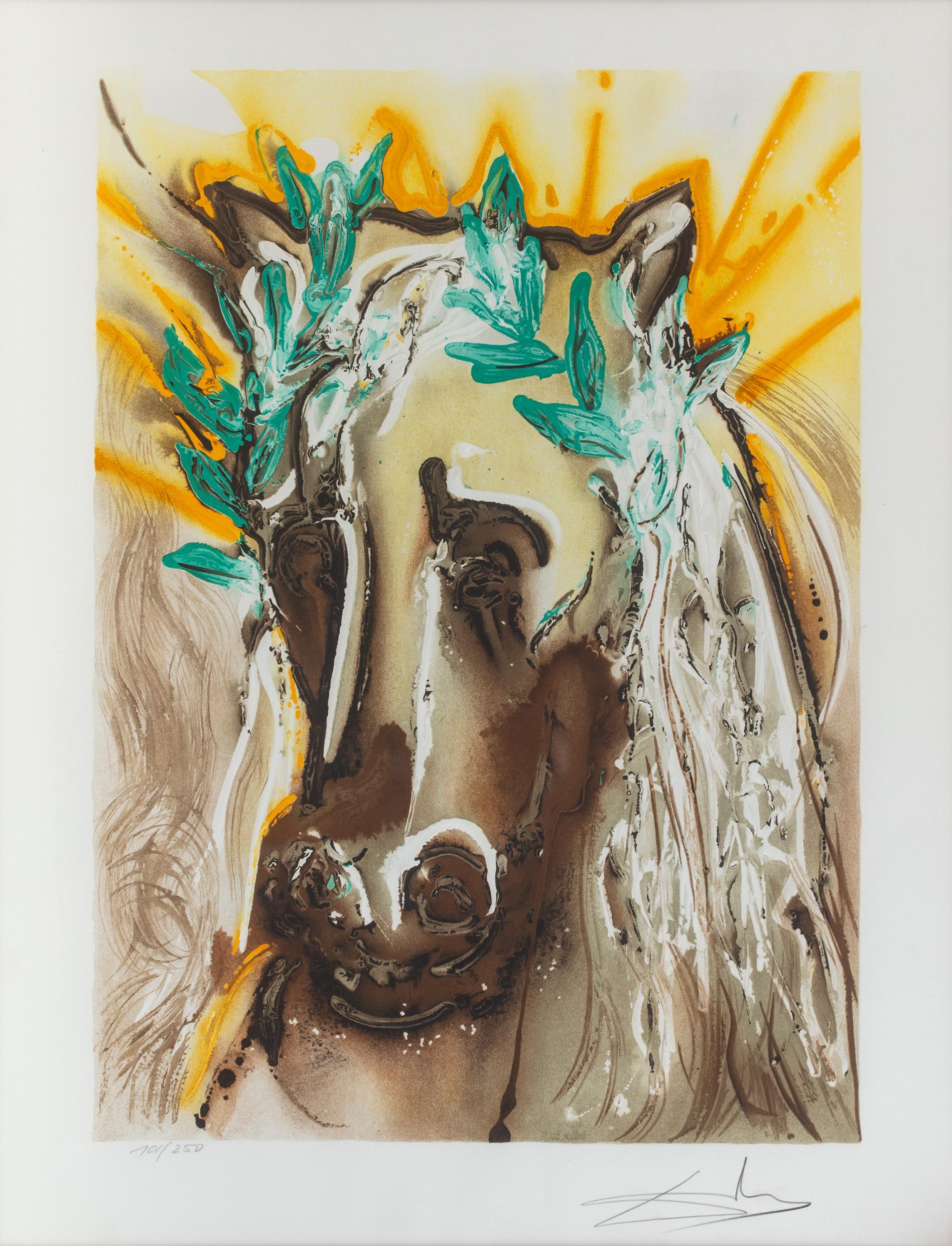 Salvador Dalí Animal Print – Le Cheval du Printemps (Das Pferd des Frühlings), Lithographie von Salvador Dali