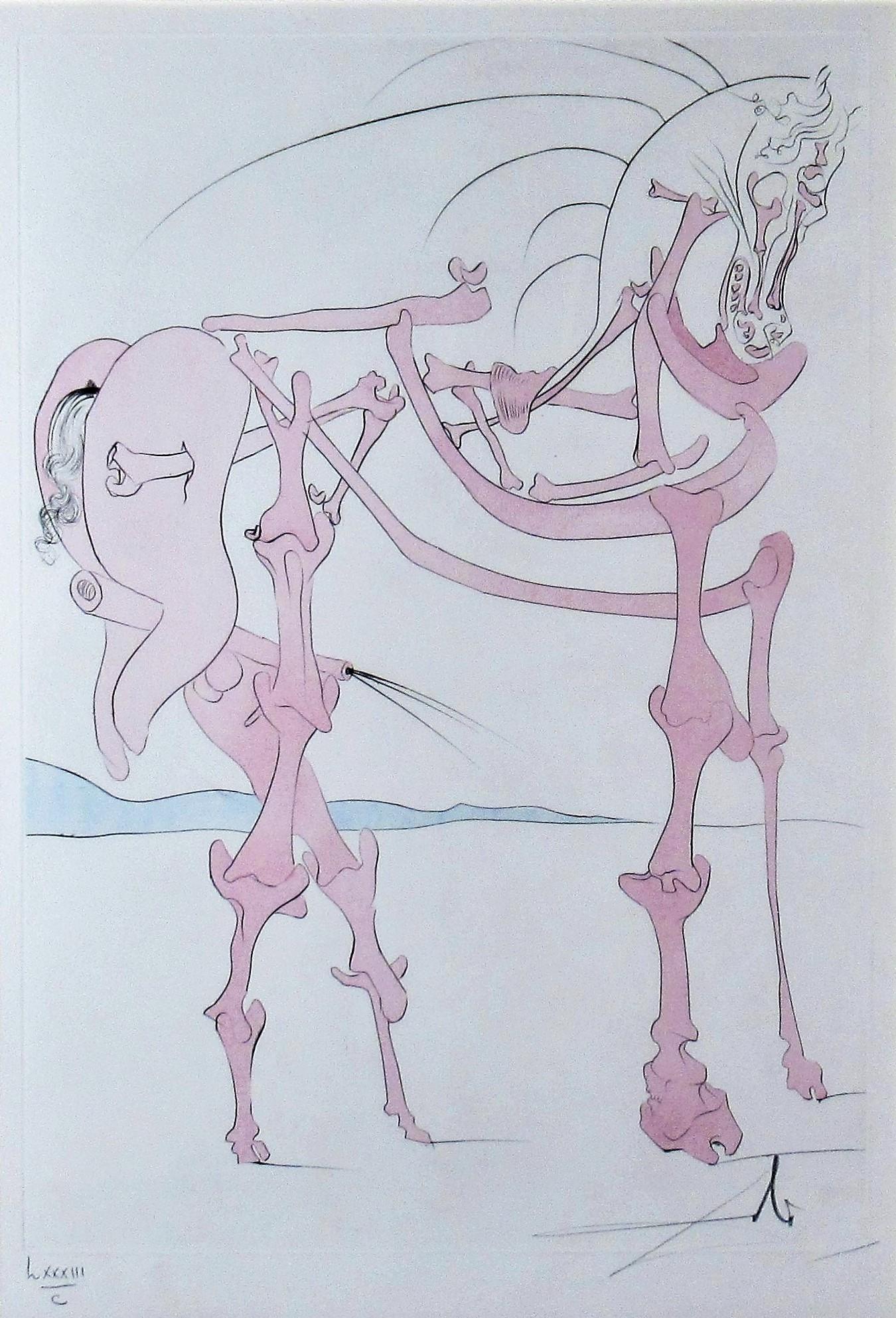 Le Cheval en Rose (The Rosy Horse) - Print by Salvador Dalí