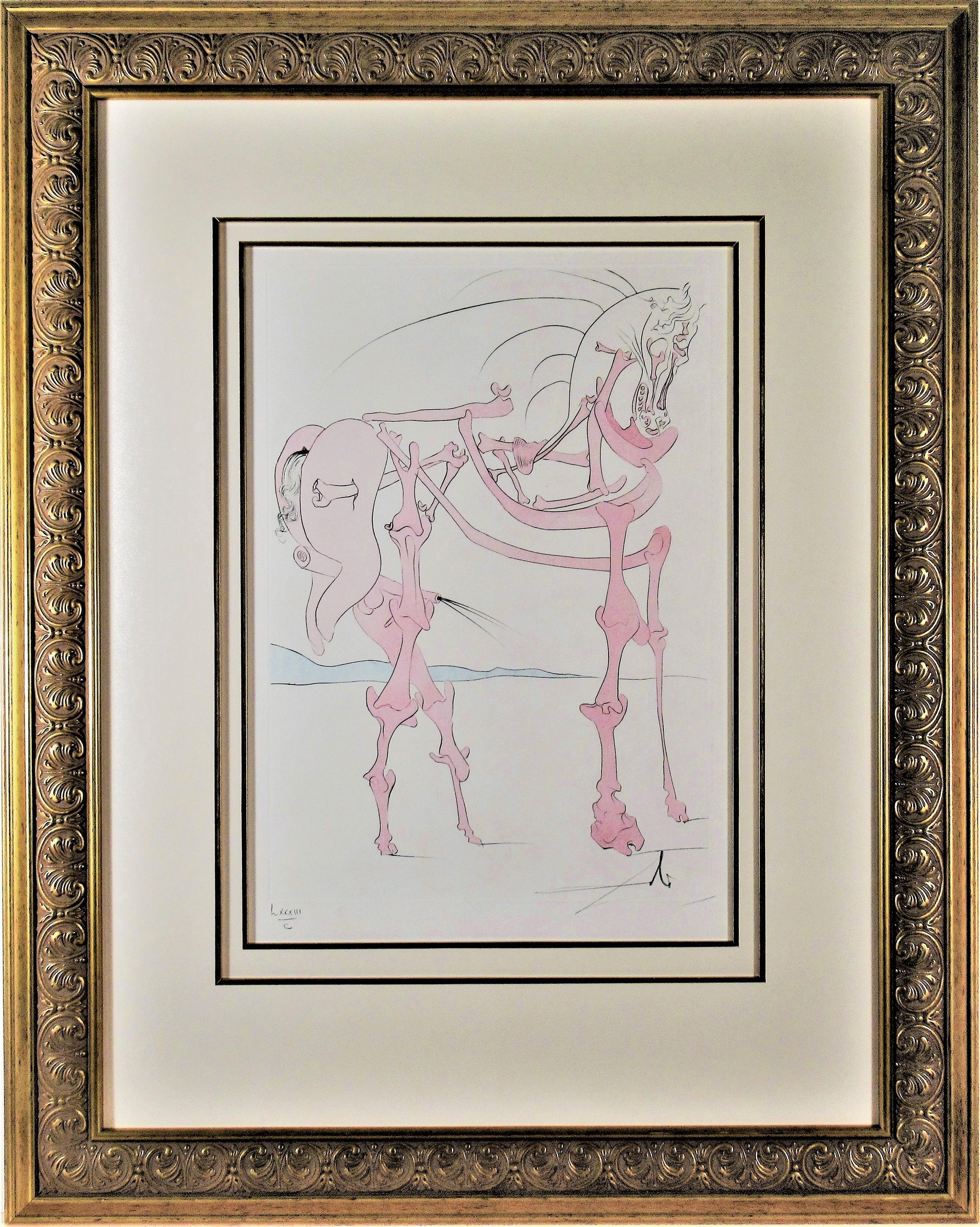 Salvador Dalí Animal Print - Le Cheval en Rose (The Rosy Horse)