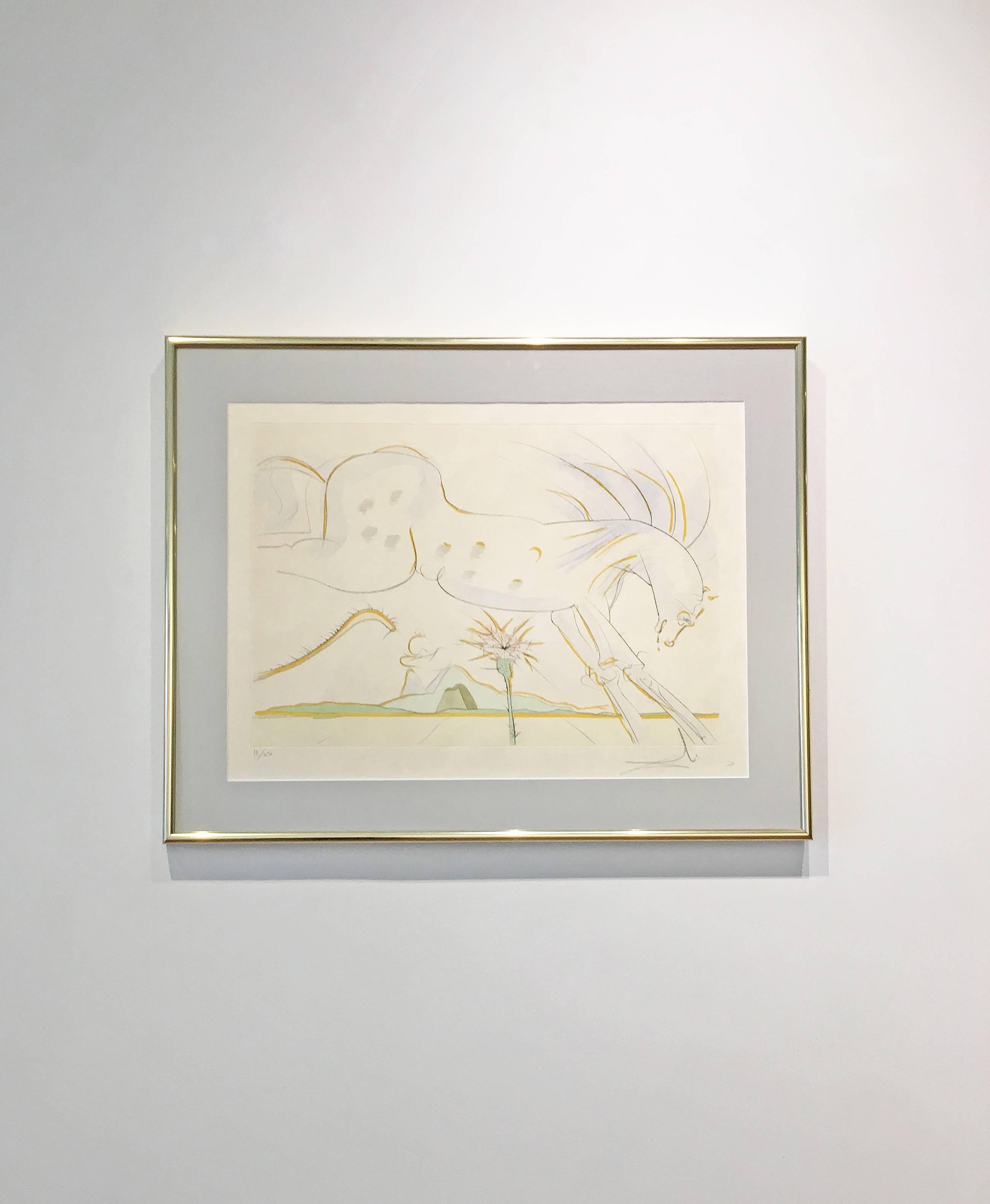 Le Cheval et le Loup (Das Pferd und der Wolf) – Print von Salvador Dalí