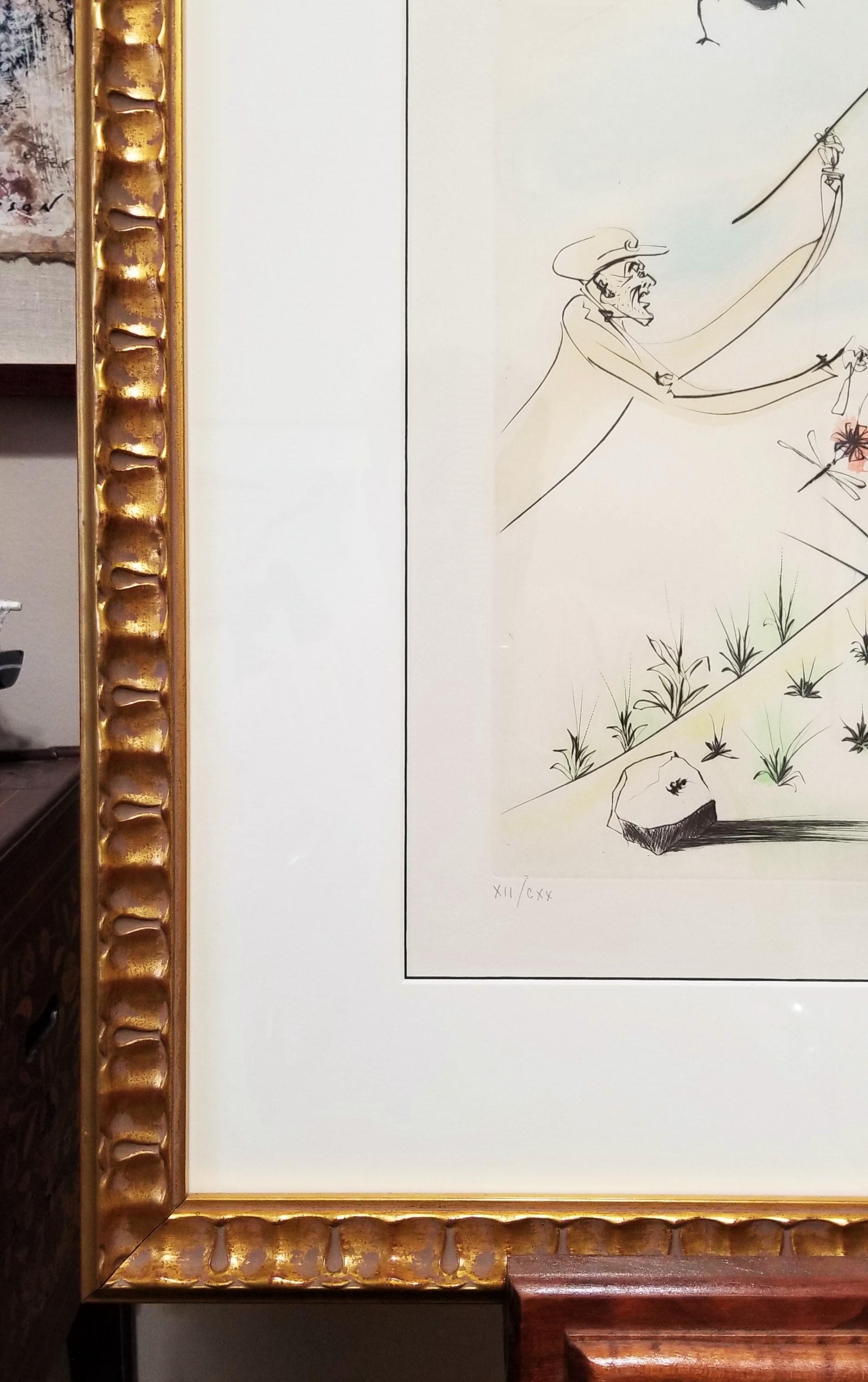 Le Coche et le Mouche (Der Kutscher und die Fliege) (Surrealismus), Print, von Salvador Dalí