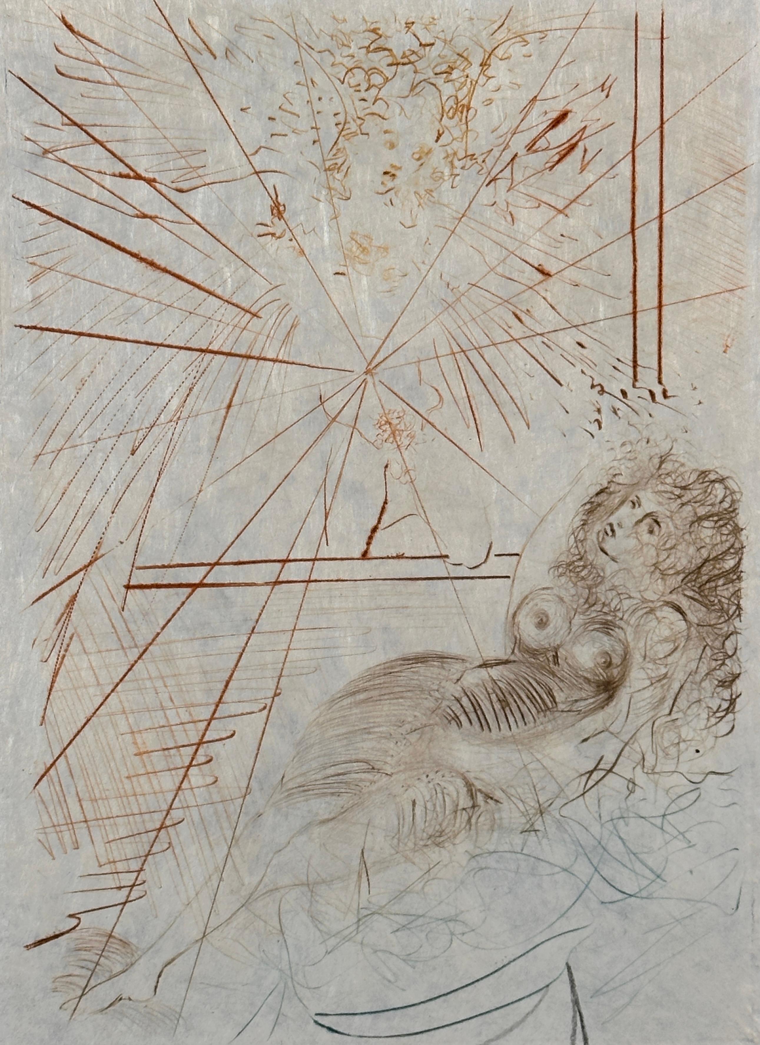 Le Decameron L'ange Gabriel on Japon Paper - Print by Salvador Dalí
