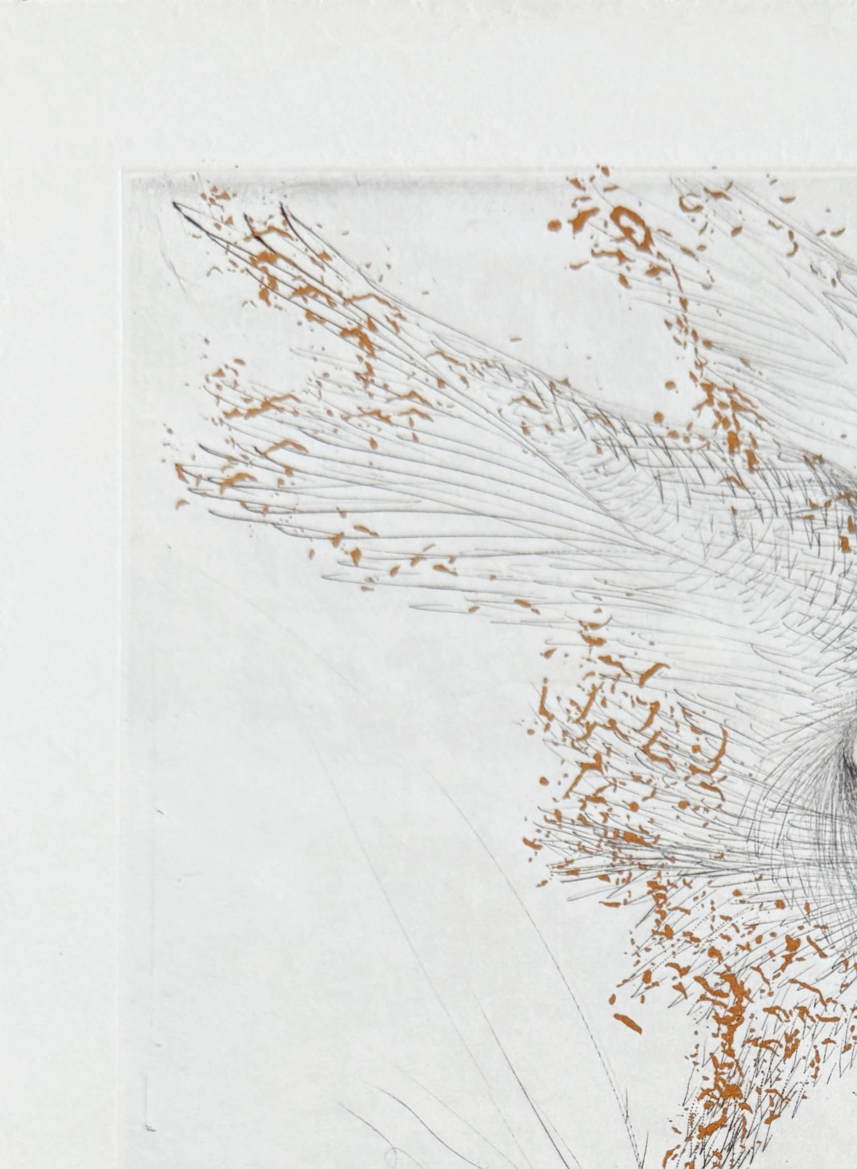 Le Démon ailé - Gray Print by Salvador Dalí