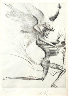 Le demon Ailé - Original Etching and Drypoint by S. Dali - 1969