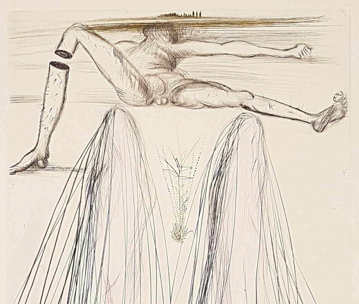 Le Géant Beliagog - Original Etching by S. Dalì - 1969 - Print by Salvador Dalí