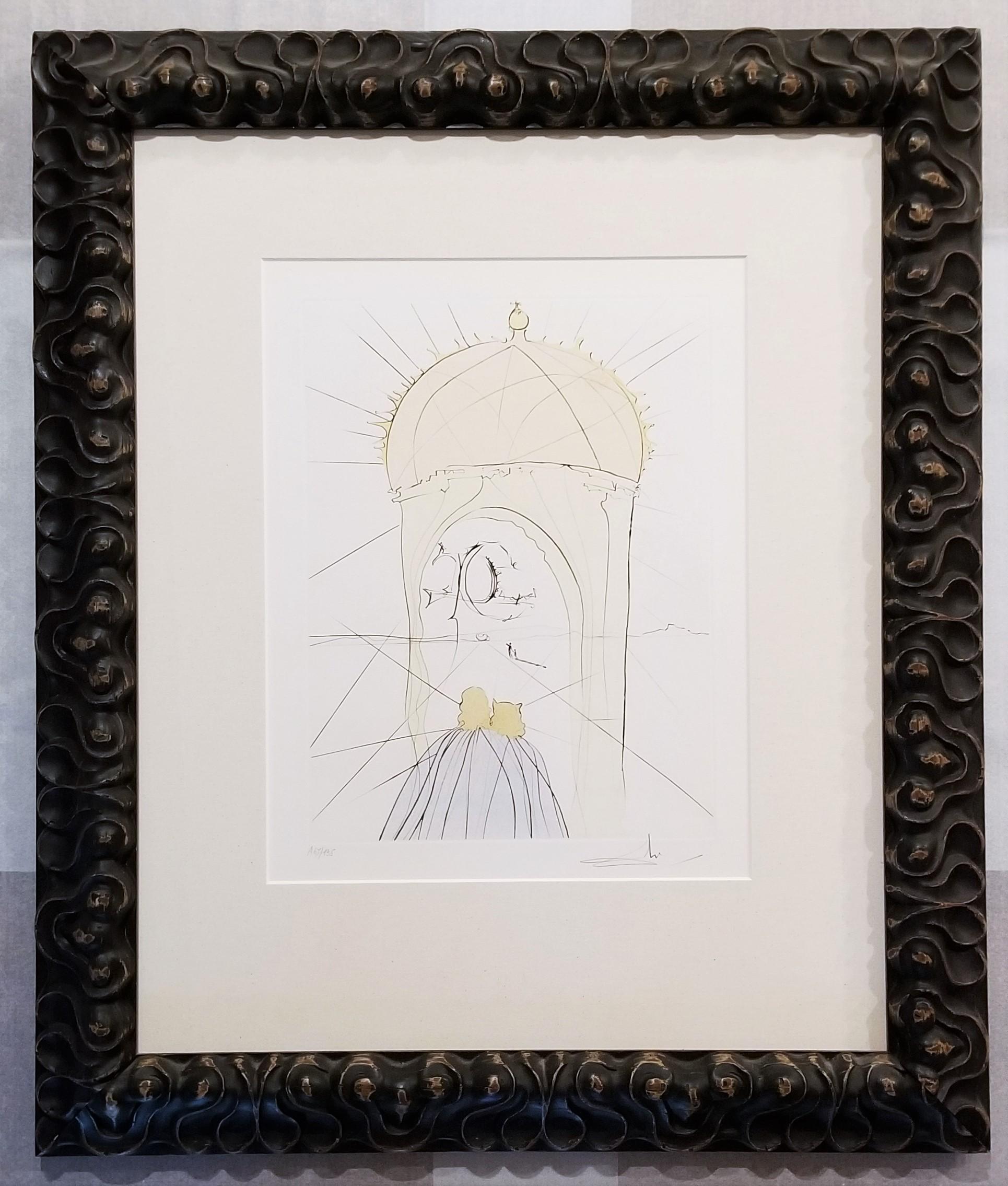 Le Musée de Genie et du Caprice (El Museo del Genio y del Capricho) - Landscape Print Gris de Salvador Dalí