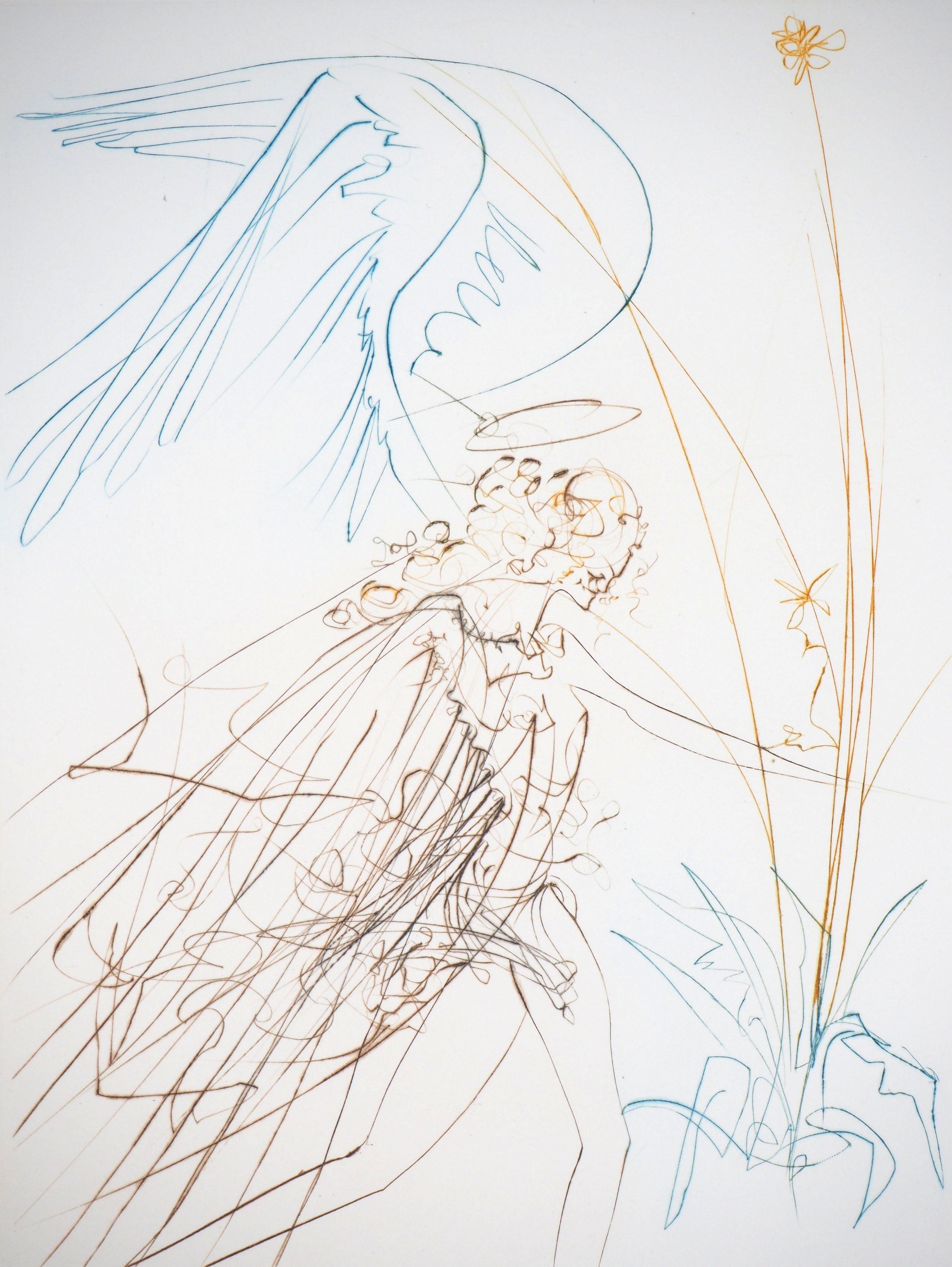 Salvador Dalí Figurative Print - Le Paradis Perdu : The Angel - Original Handsigned Etching