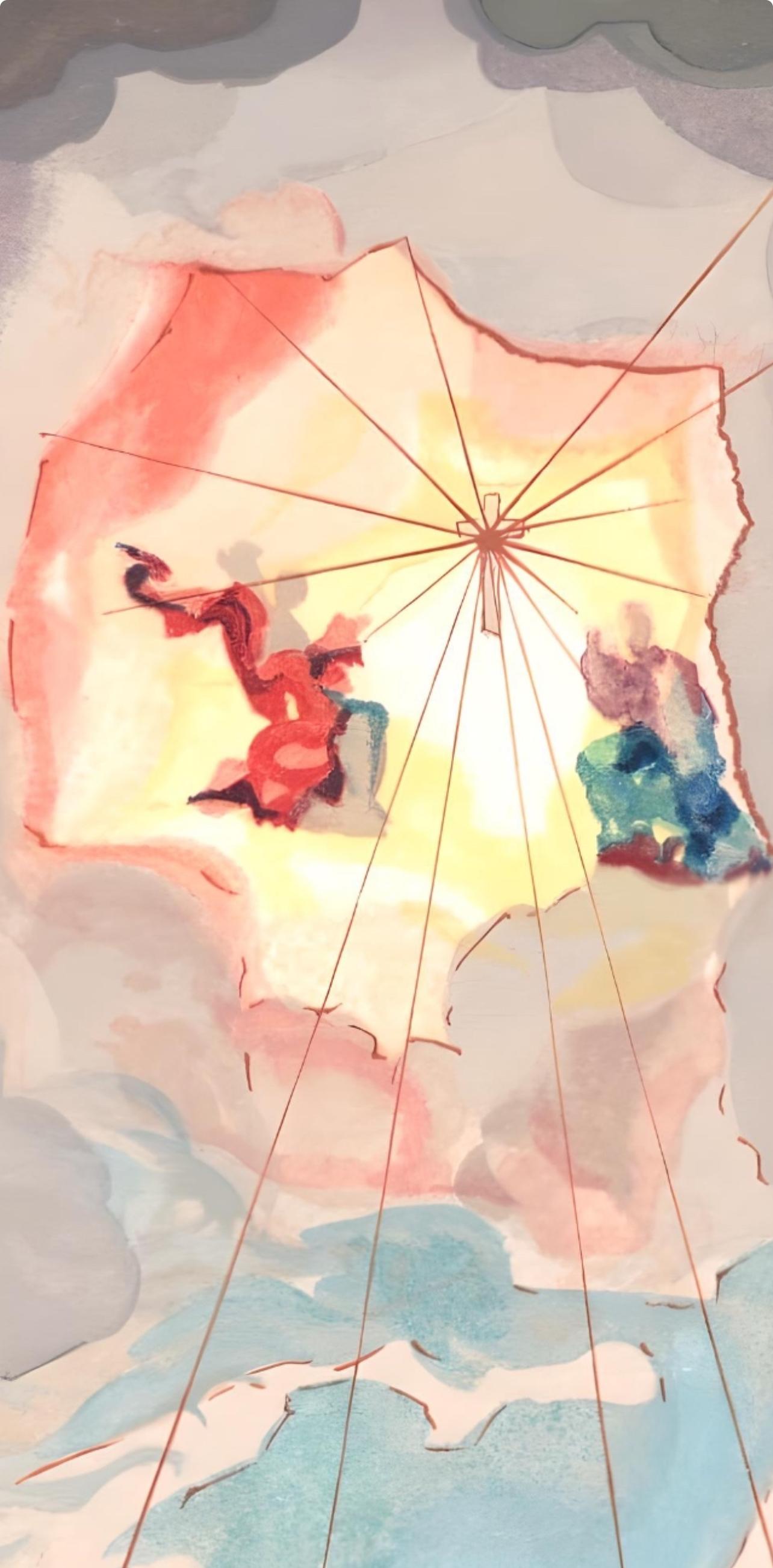 Le Paradis X (Field 189-200; M/L 1039-1138), La Divine Comédie - Beige Figurative Print by Salvador Dalí