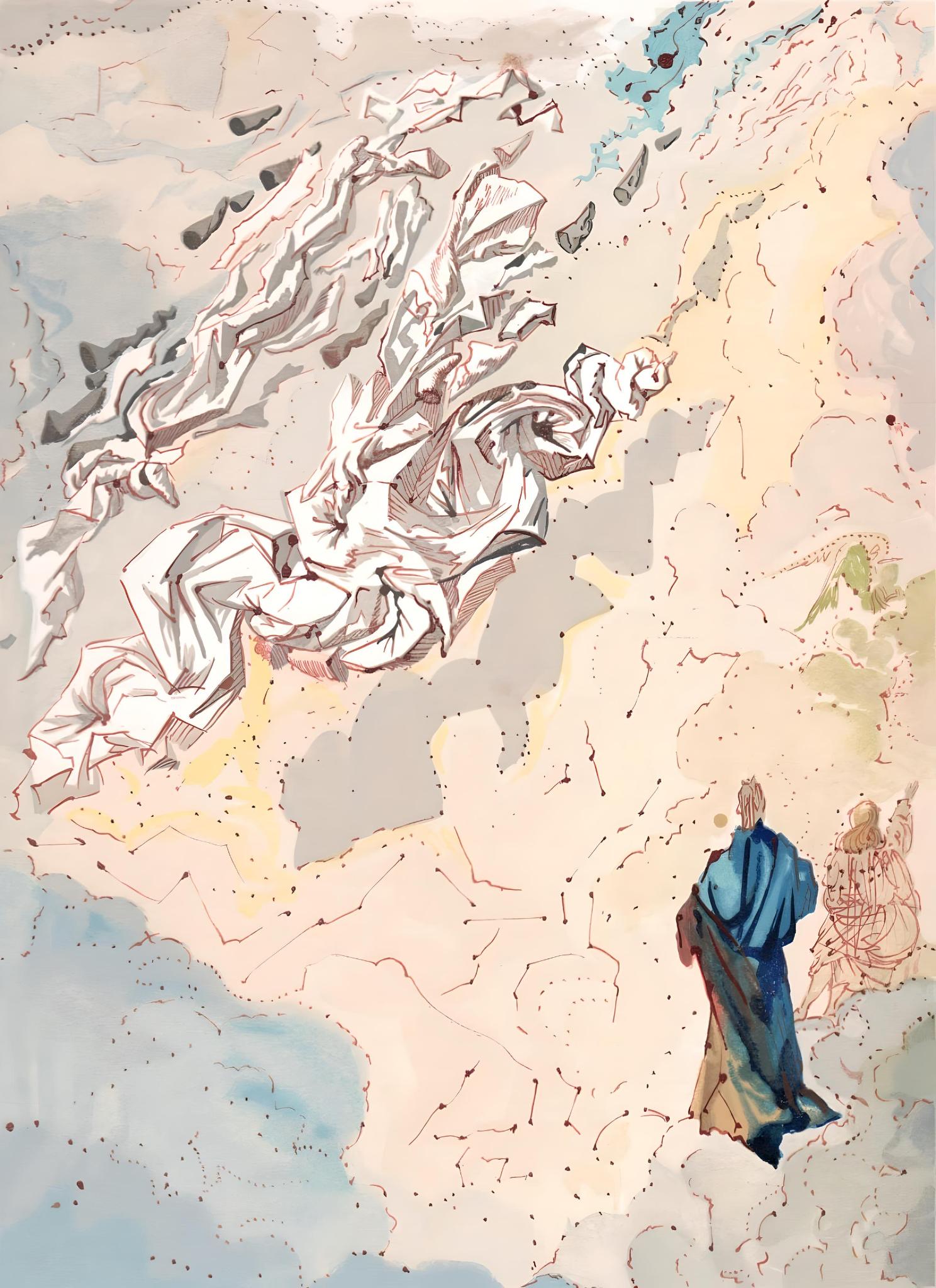 Salvador Dalí Landscape Print - Le Paradis XVI (Field 189-200; M/L 1039-1138), La Divine Comédie