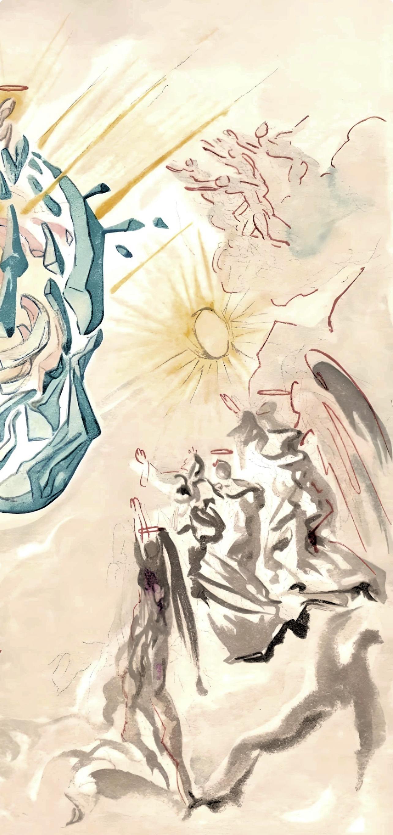 Le Paradis XXII (Field 189-200; M/L 1039-1138), La Divine Comédie - White Landscape Print by Salvador Dalí
