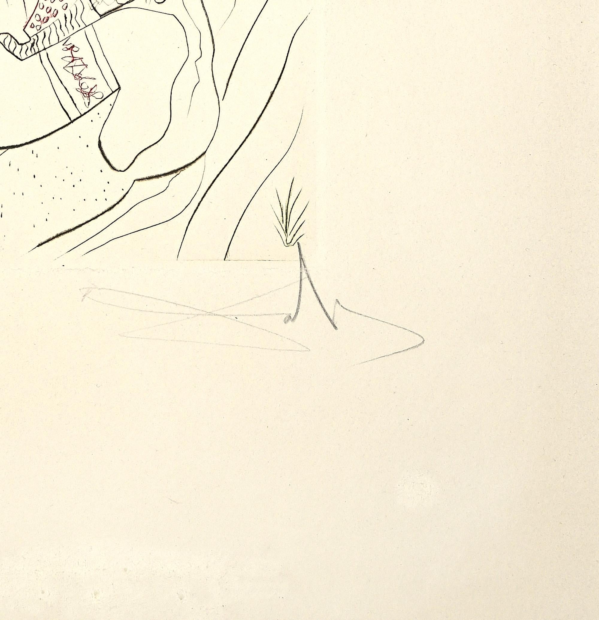 Le Peché Partagé - Etching attr. to Salvador Dalì - 1972 - Print by Salvador Dalí