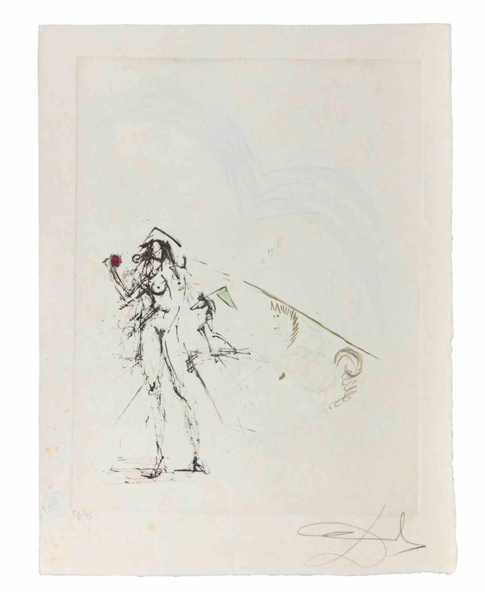 Le Pêcheur (The Angler) - Etching - 1968