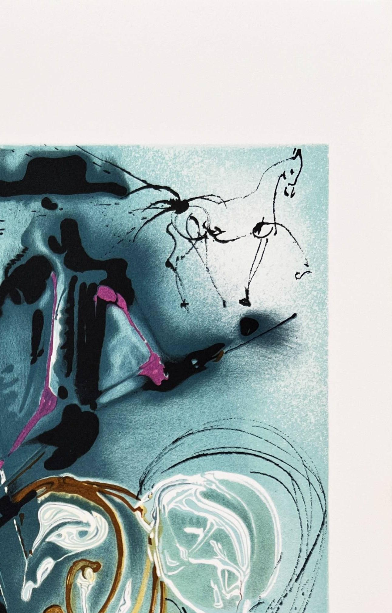 Le Picador - Gray Print by Salvador Dalí