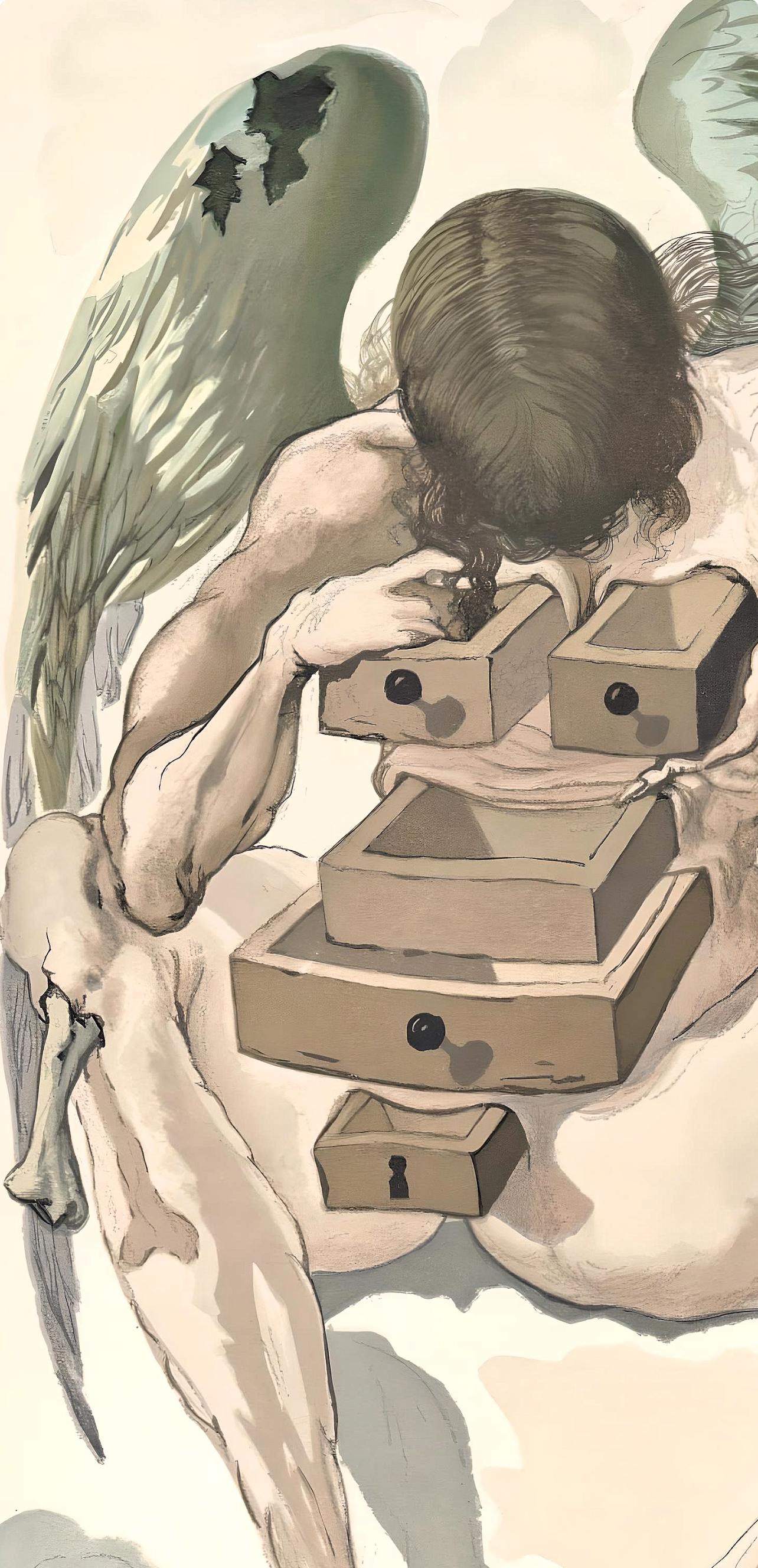 Le Purgatoire I (Campo 189-200; M/L 1039-1138), La Divine Comédie - Print Surrealista de Salvador Dalí