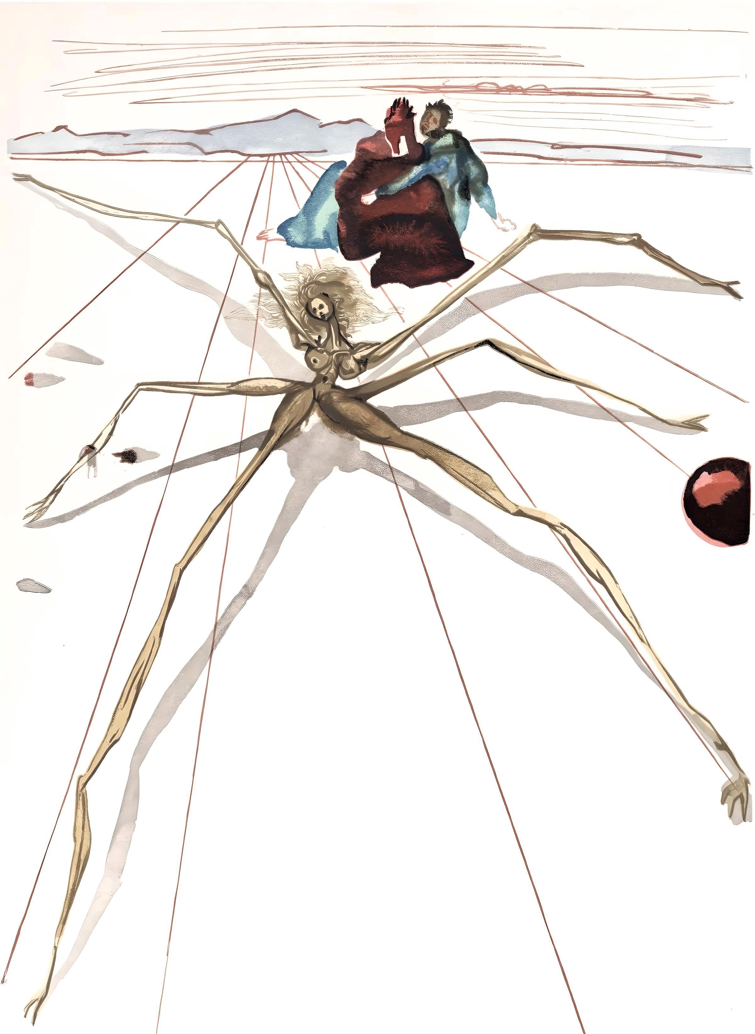 Salvador Dalí Figurative Print - Le Purgatoire XVII (Field 189-200; M/L 1039-1138), La Divine Comédie