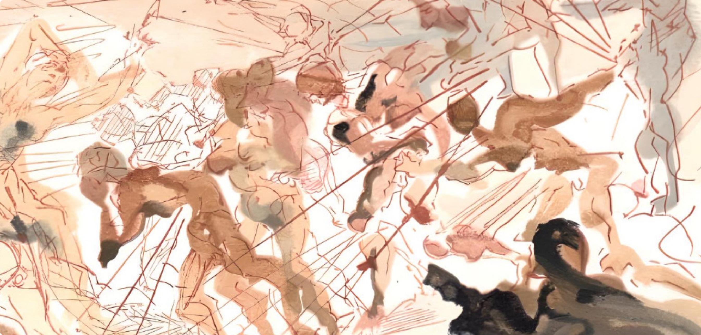 Le Purgatoire XXX (Campo 189-200; M/L 1039-1138), La Divina Commedia - Figurative Print Beige di Salvador Dalí