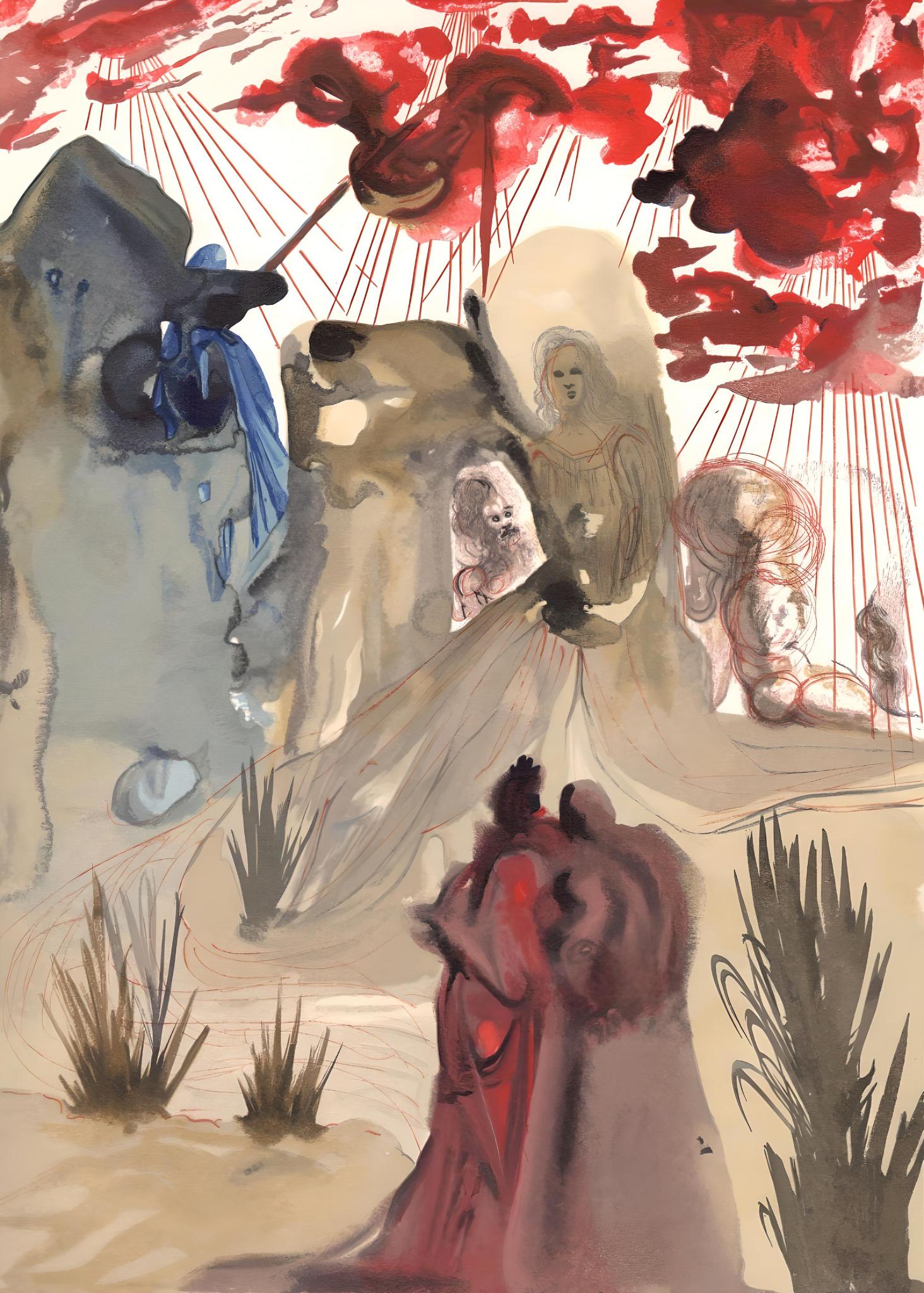 Landscape Print de Salvador Dalí - Le Purgatoire XXXIII (Campo 189-200; M/L 1039-1138), La Divine Comédie