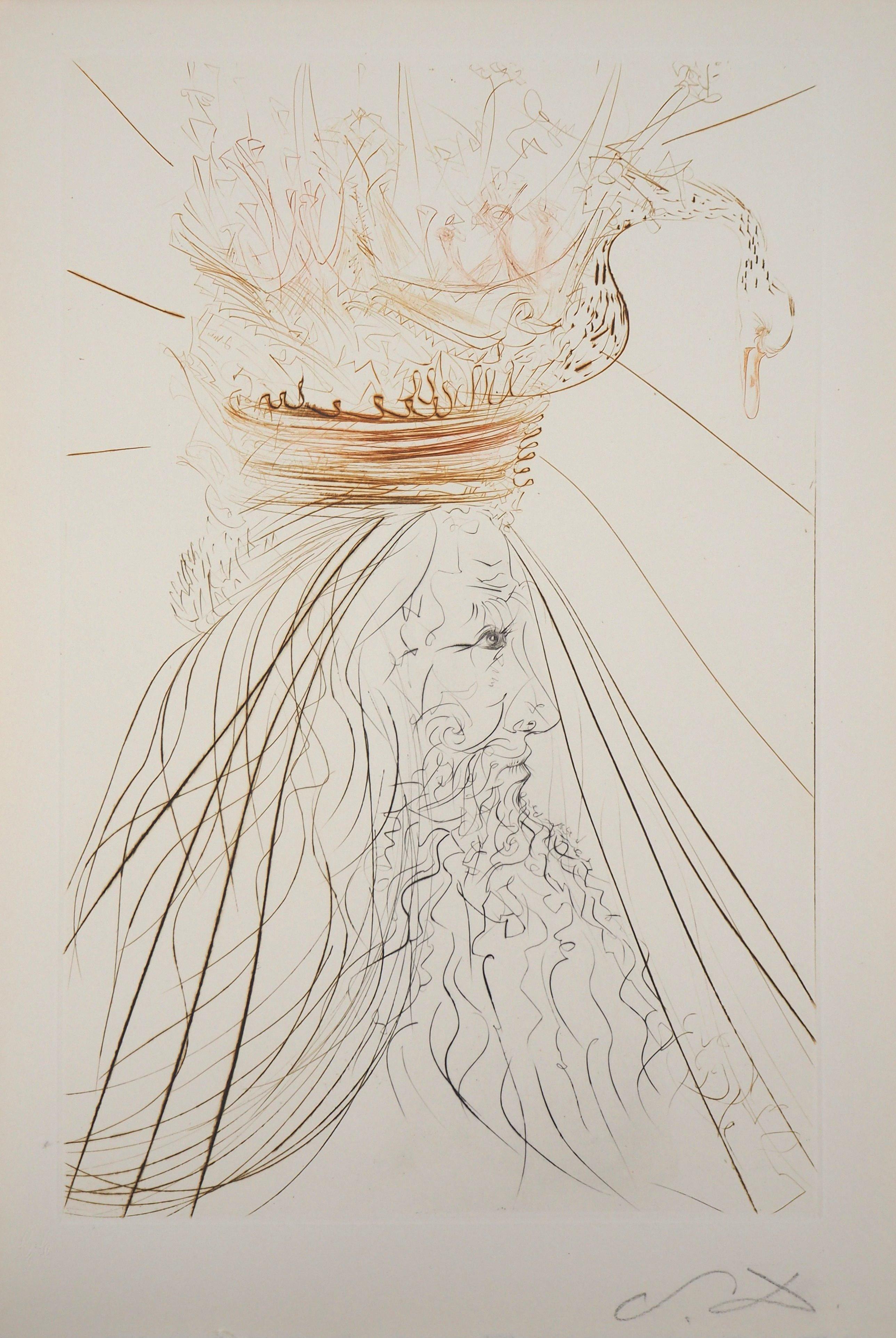 Figurative Print de Salvador Dalí - Le roi Marc ("El Rey Marc"), Grabado original, Firmado a mano