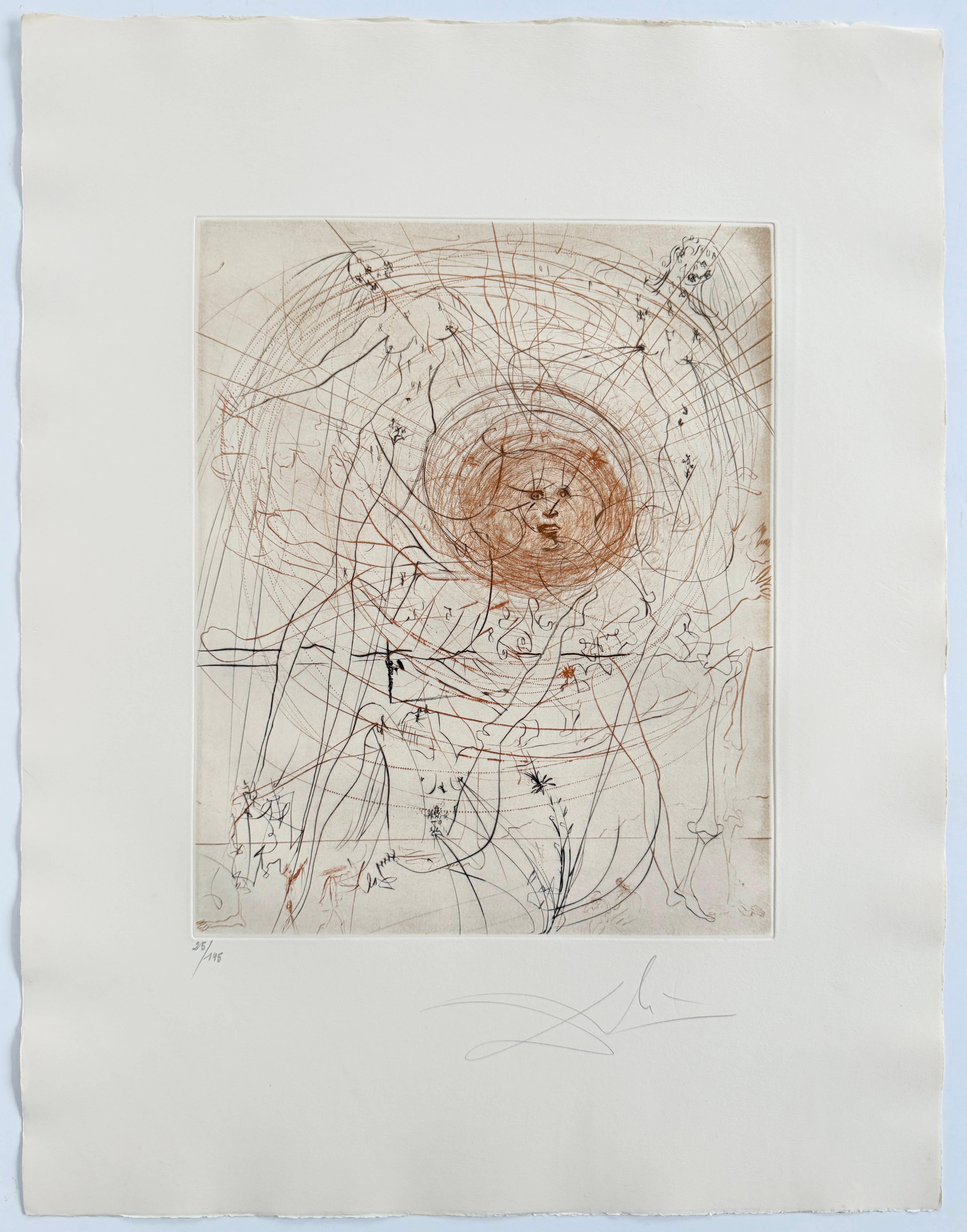 Le Soleil (The Sun) - Gray Print by Salvador Dalí