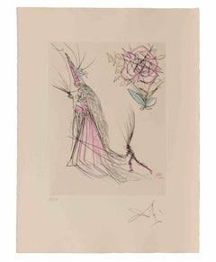 Le Spectre et la Rose - Gravure d'après Salvador Dalì - années 1960
