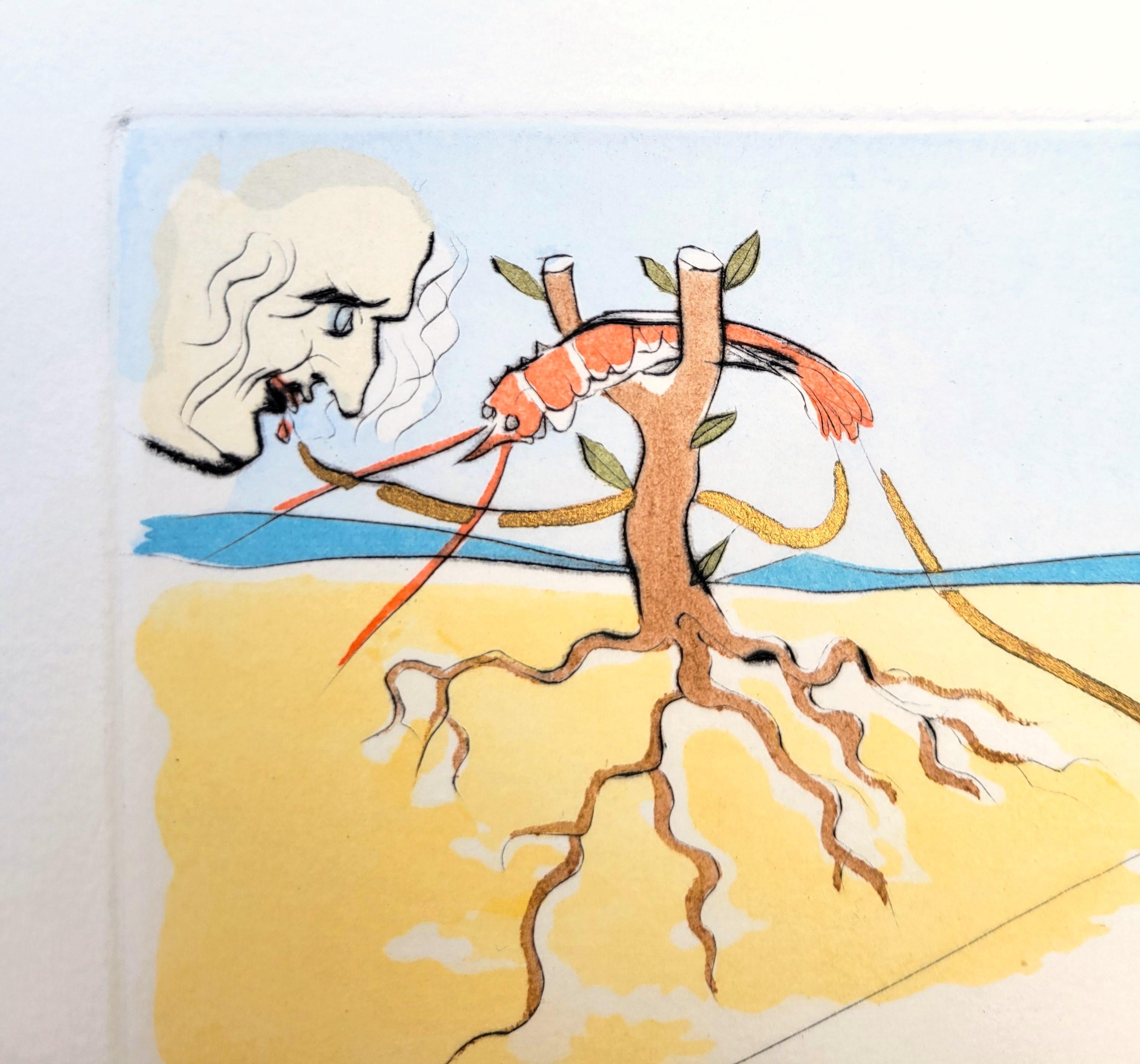 Le Téléphone (Hummertelefon) /// Salvador Dali Surrealismus Moderne Gravur im Angebot 11