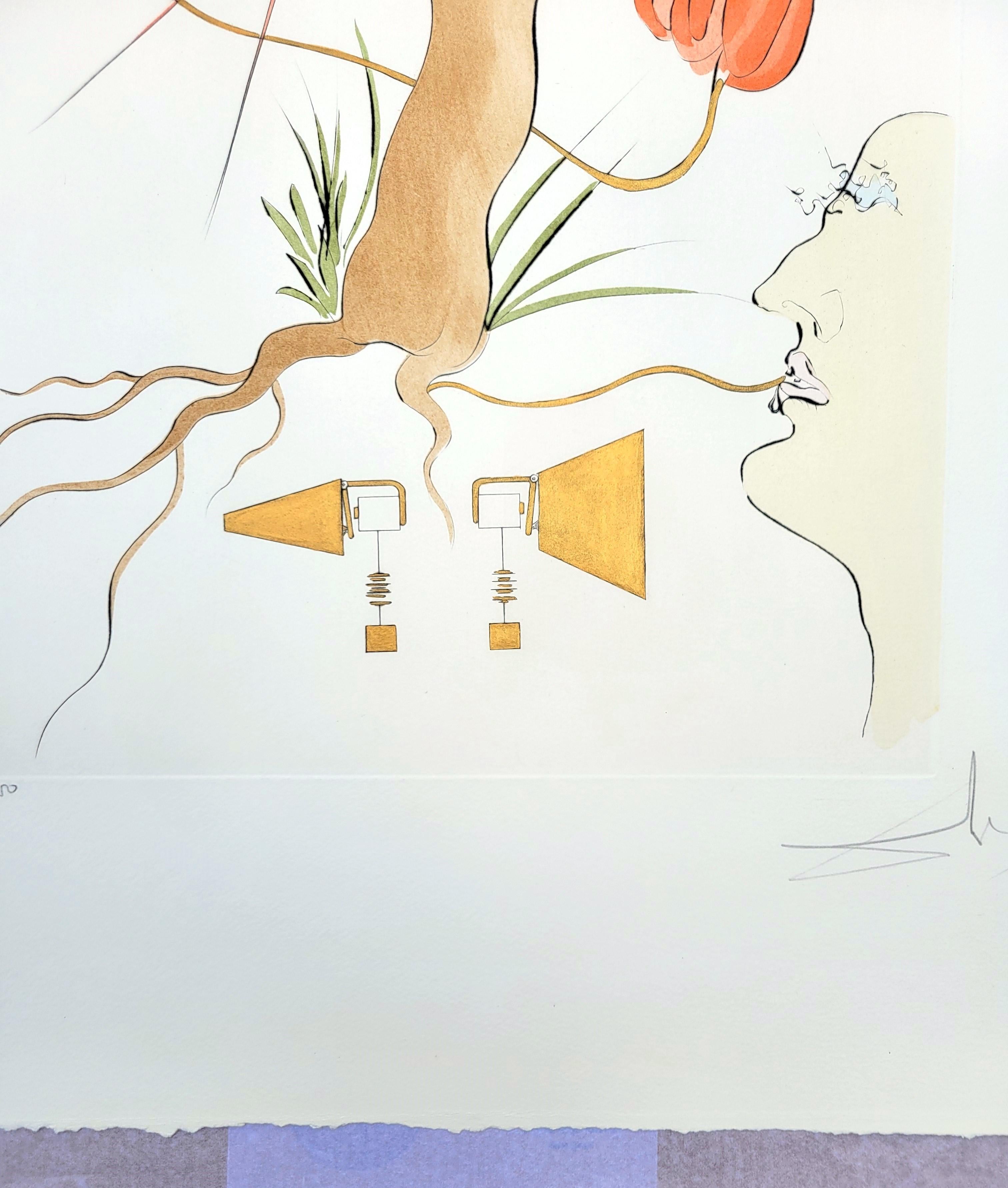 Le Téléphone (Hummertelefon) /// Salvador Dali Surrealismus Moderne Gravur im Angebot 5