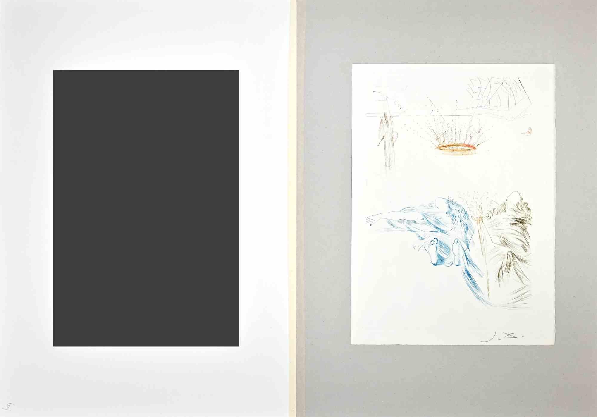 Le Testament de Tristan - Pointe sèche et gravure attr. à S. Dalì - 1969 - Surréalisme Print par Salvador Dalí